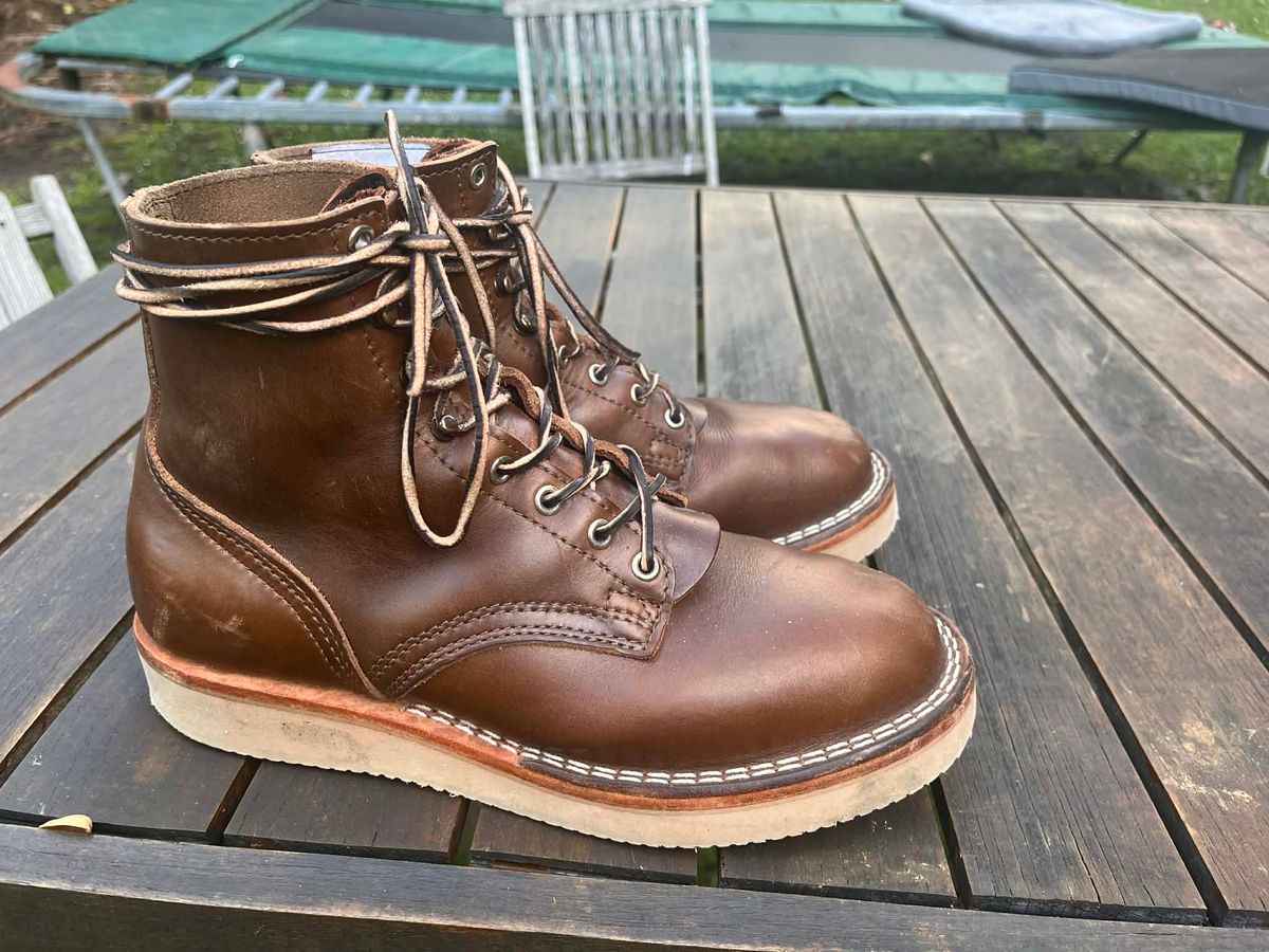 Photo by Dannflow on December 1, 2025 of the Nicks Free Range in Horween British Tan Chromexcel.