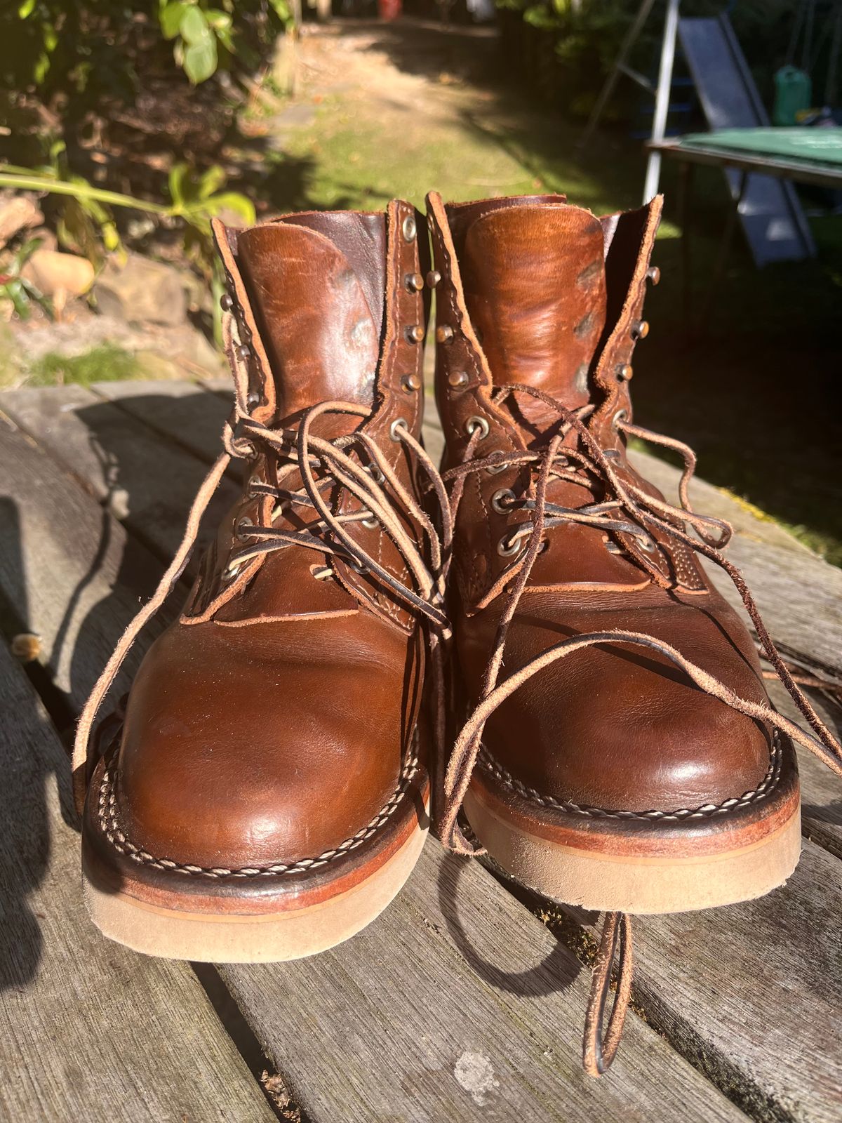 Photo by Dannflow on March 2, 2026 of the Nicks Free Range in Horween British Tan Chromexcel.
