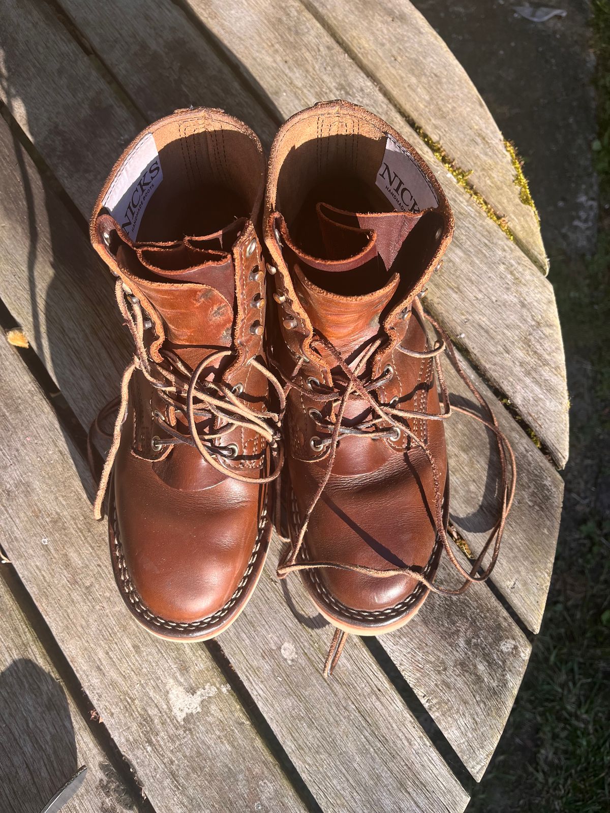 Photo by Dannflow on March 2, 2026 of the Nicks Free Range in Horween British Tan Chromexcel.