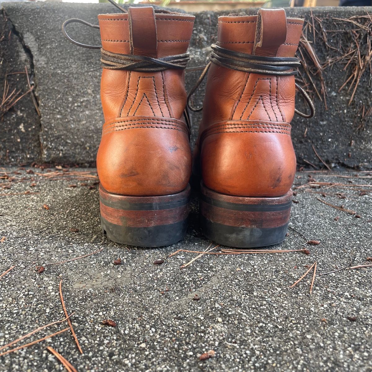Photo by ConcreteLeatherFoot on January 3, 2024 of the Nicks DomePro in Wickett & Craig Tan English Bridle.