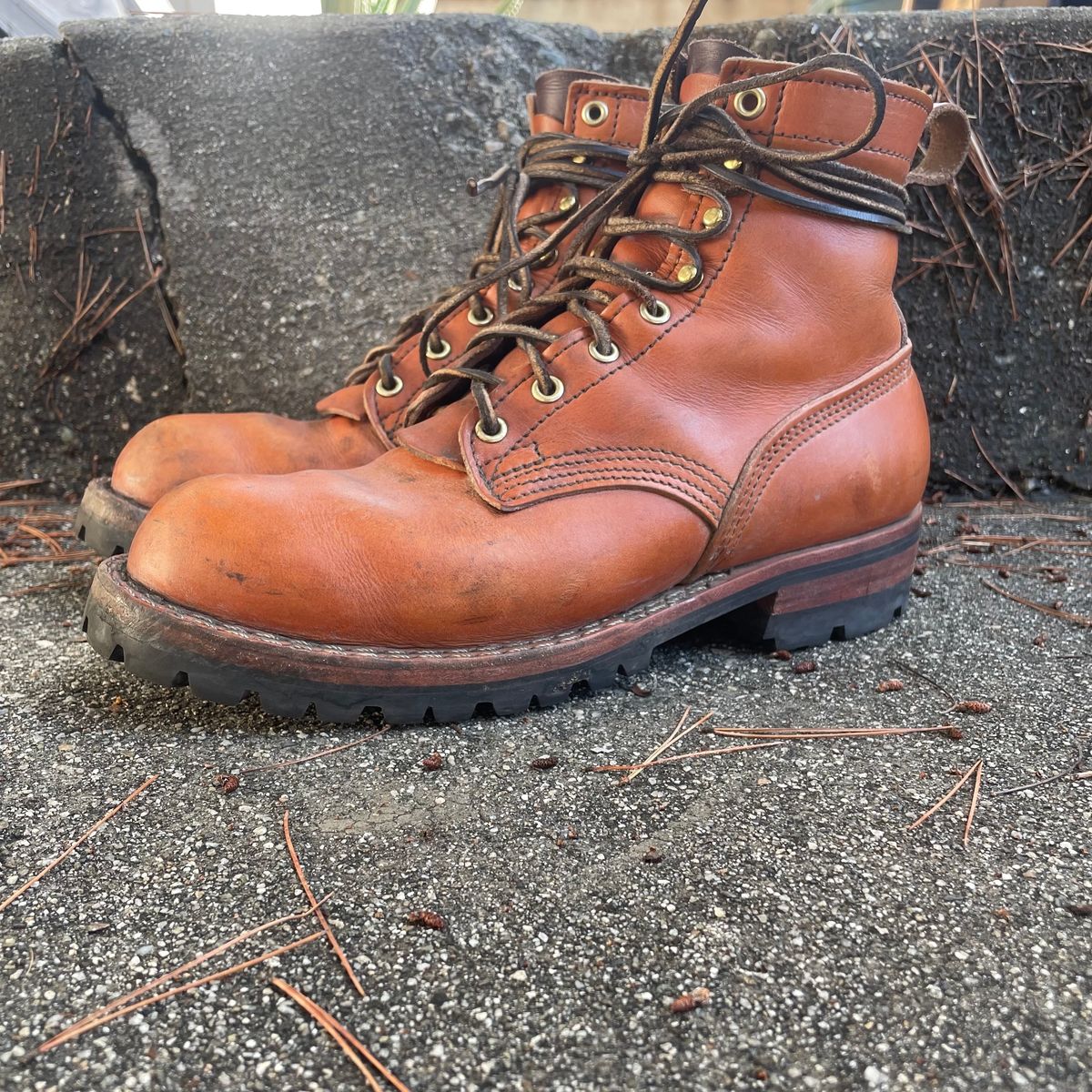 Photo by ConcreteLeatherFoot on January 3, 2024 of the Nicks DomePro in Wickett & Craig Tan English Bridle.