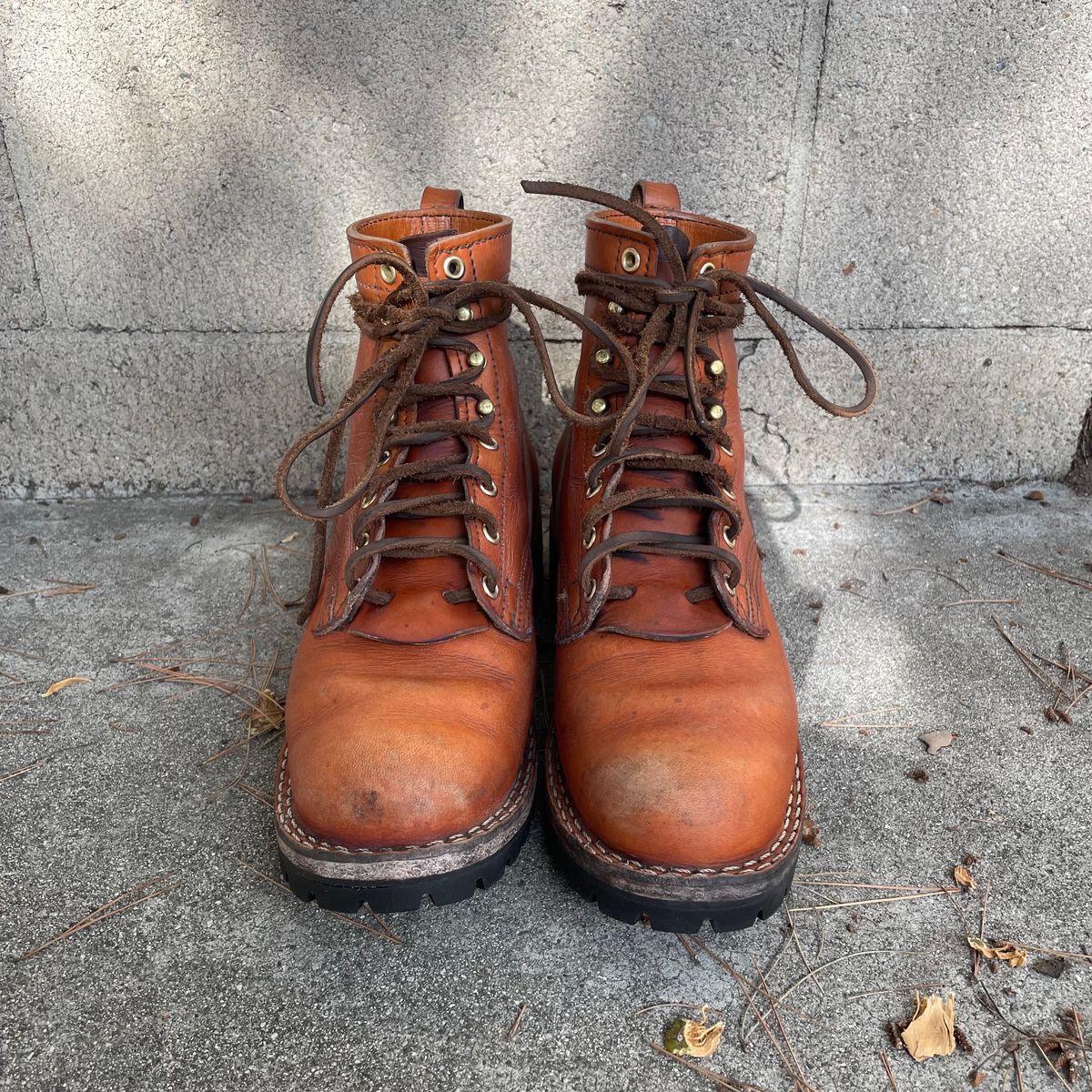 Photo by ConcreteLeatherFoot on February 2, 2024 of the Nicks DomePro in Wickett & Craig Tan English Bridle.