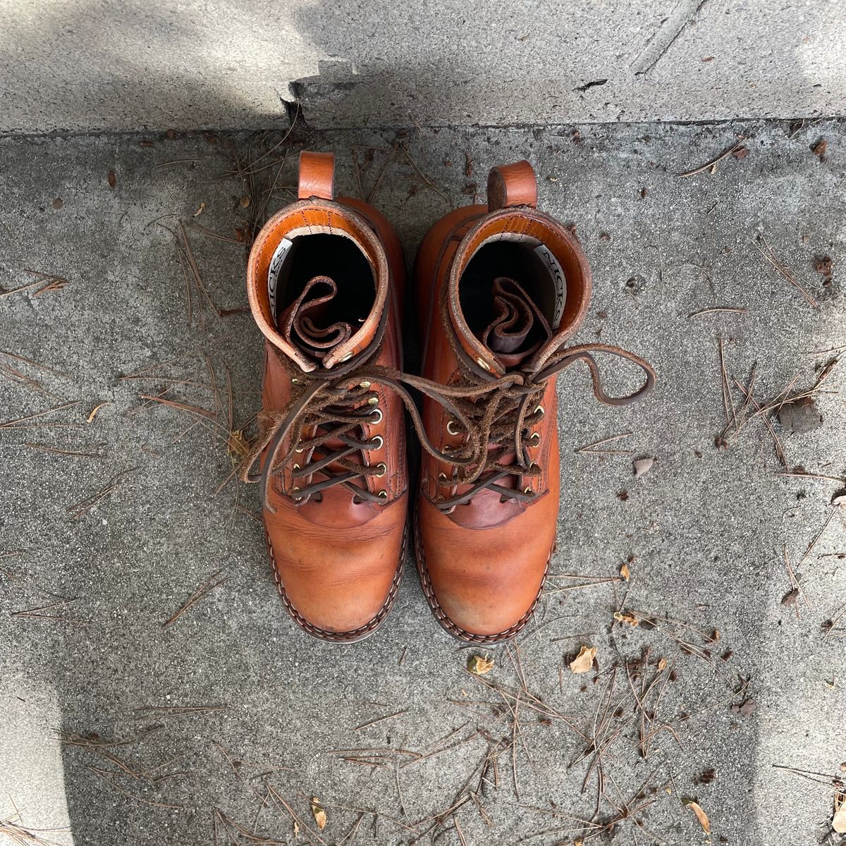Photo by ConcreteLeatherFoot on February 2, 2024 of the Nicks DomePro in Wickett & Craig Tan English Bridle.