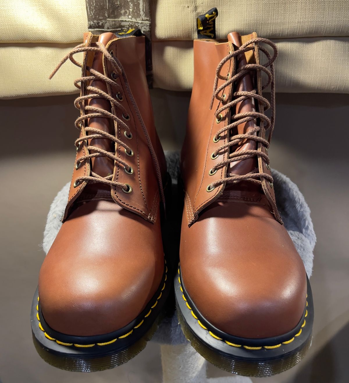 Photo by kylocheff on November 5, 2024 of the Doc Martens 1460 in Carrara Veg Tan.