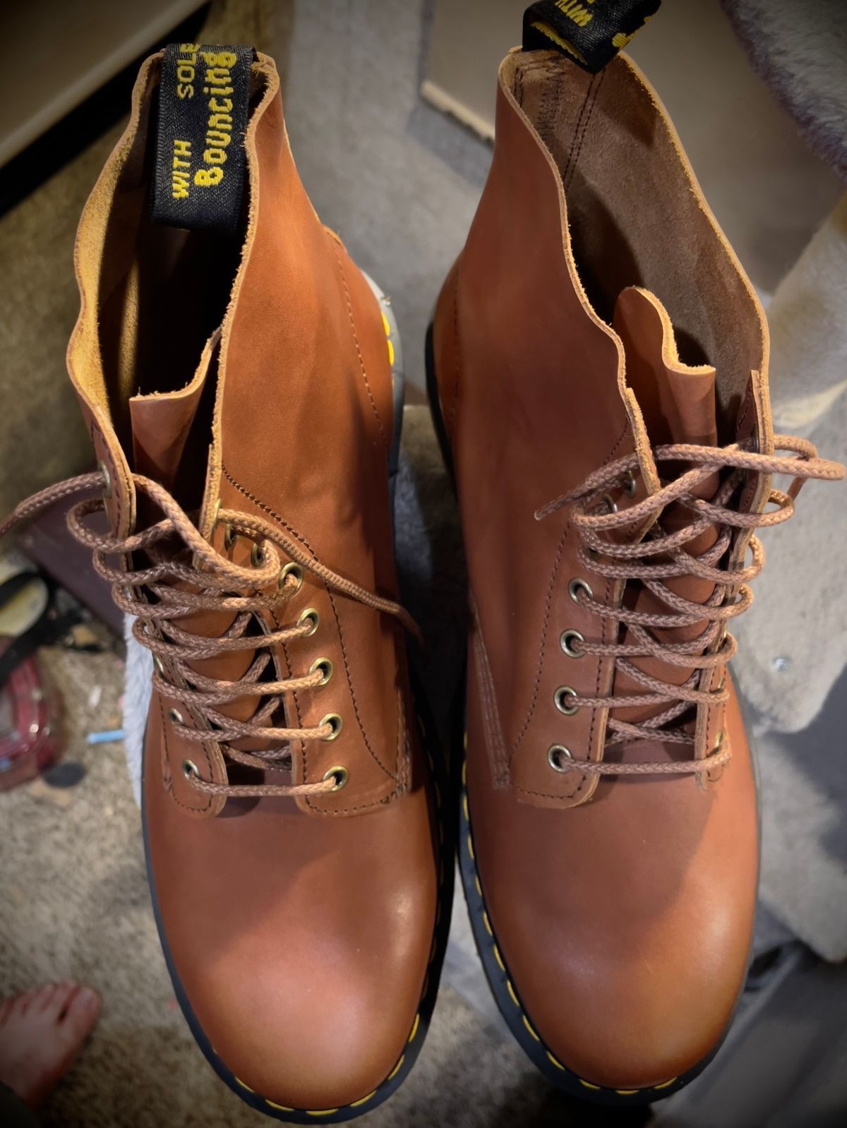 Photo by kylocheff on November 5, 2024 of the Doc Martens 1460 in Carrara Veg Tan.