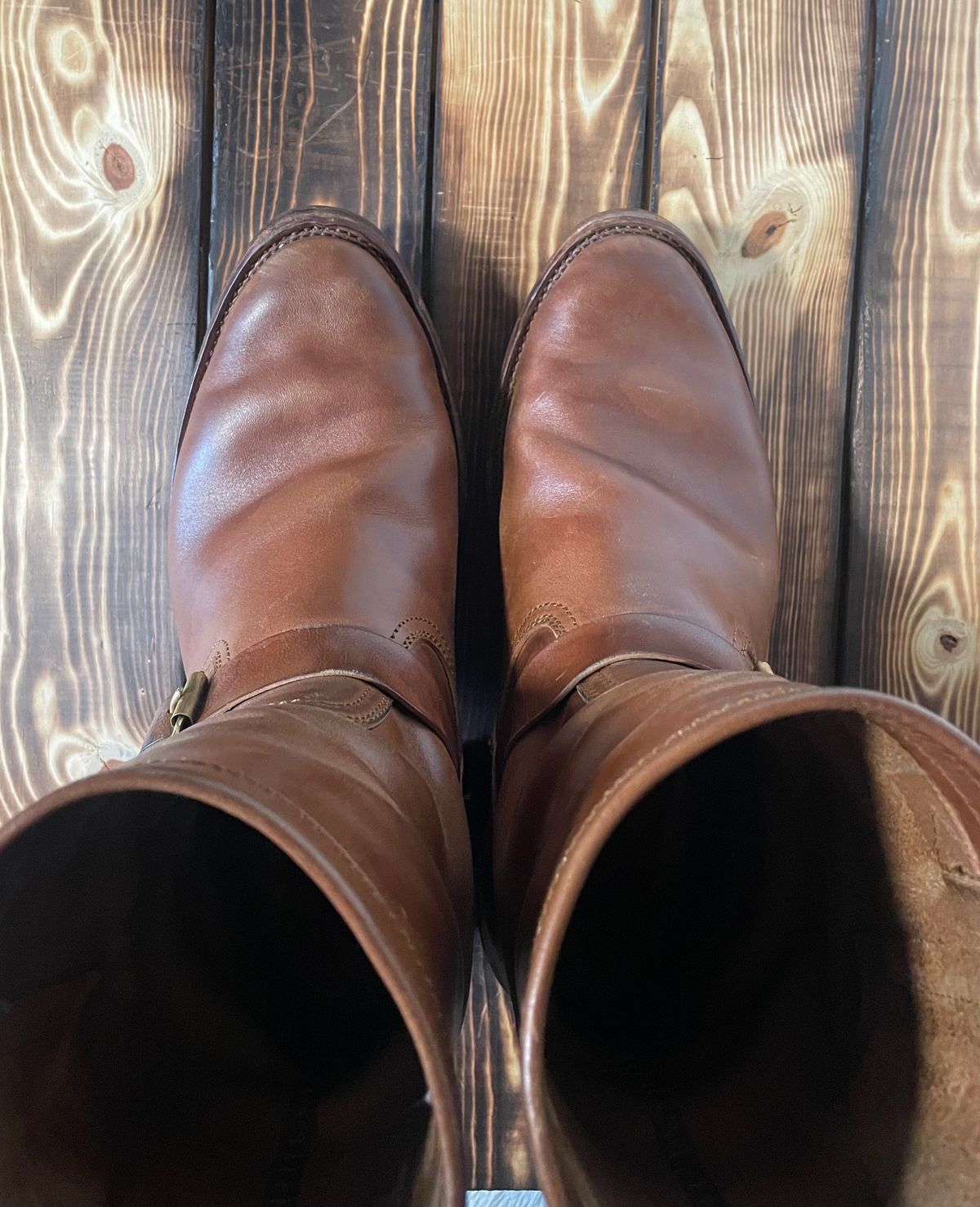 Photo by BacidiaGlory on February 5, 2024 of the Briselblack The Keeper 'Type 2' Engineer Boot in Maryam Toscanello Horsebutt.