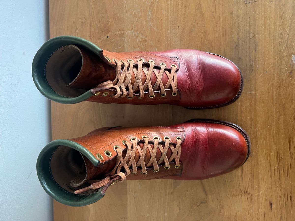 Photo by @isazae on February 3, 2026 of the Jorge Guadarrama Custom Model in Horween English Tan Derby.