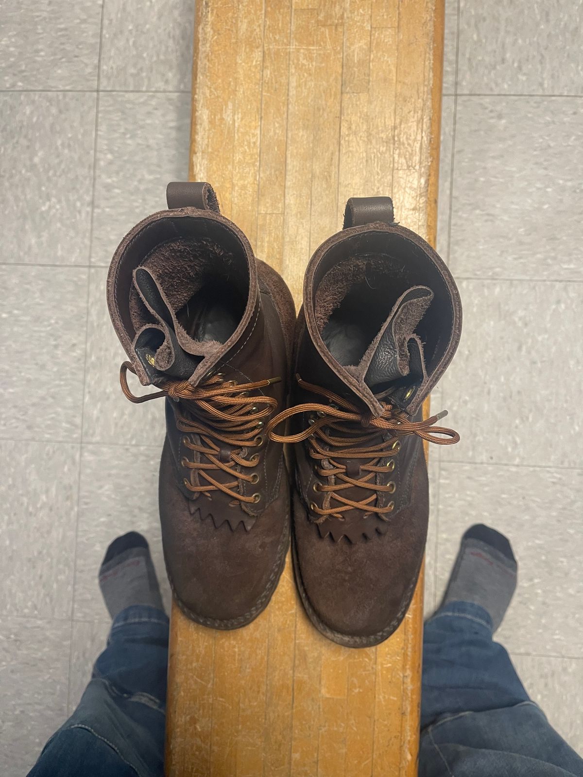 Photo by EnieJr on January 4, 2023 of the JK Boots Superduty in Seidel Brown Oil Tan Roughout.