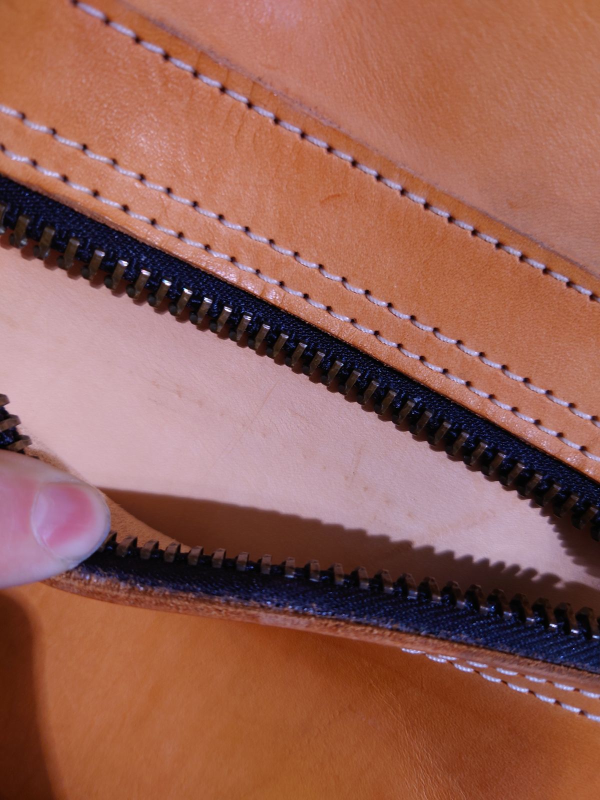 Photo by Exsufflicate on April 6, 2026 of the Go Forth Goods Classic Zippered Leather Backpack in Unknown Natural Veg Tan.