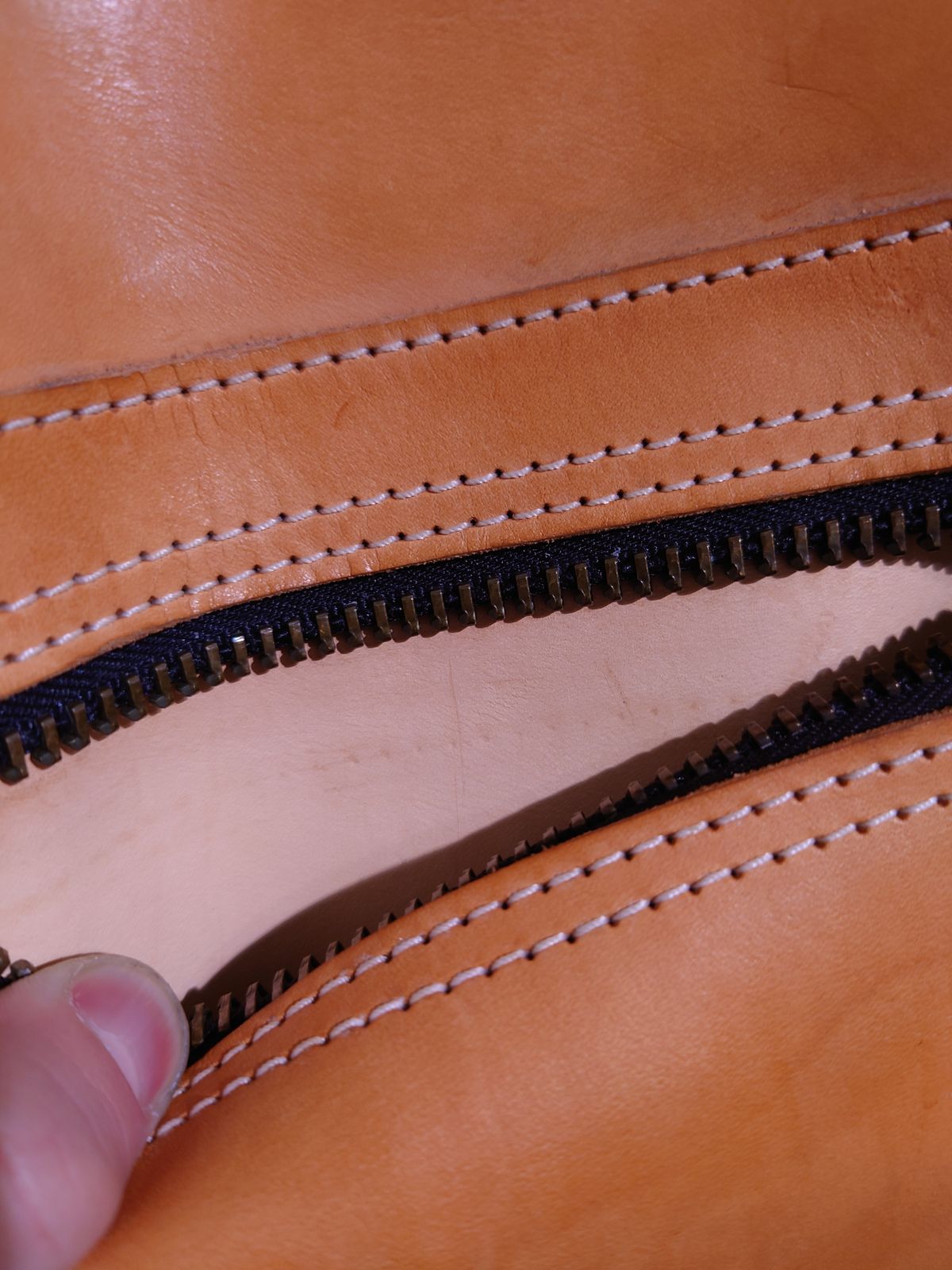 Photo by Exsufflicate on April 6, 2026 of the Go Forth Goods Classic Zippered Leather Backpack in Unknown Natural Veg Tan.