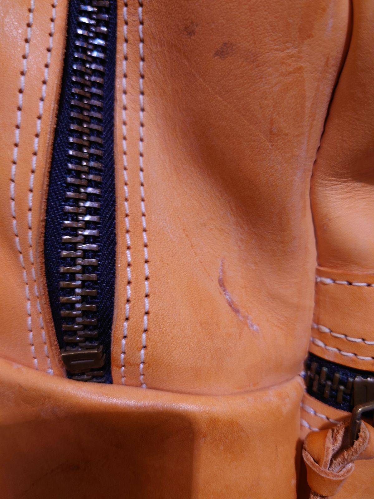 Photo by Exsufflicate on April 6, 2026 of the Go Forth Goods Classic Zippered Leather Backpack in Unknown Natural Veg Tan.