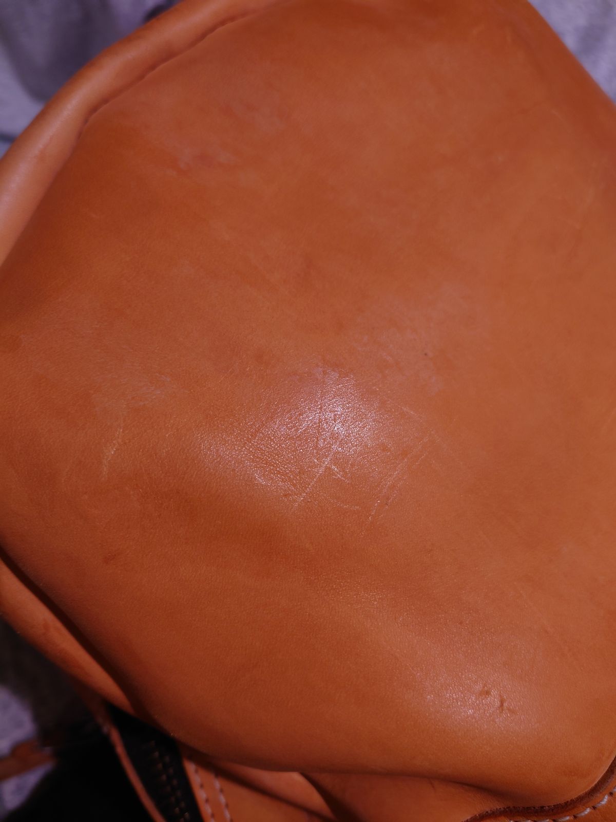 Photo by Exsufflicate on April 6, 2026 of the Go Forth Goods Classic Zippered Leather Backpack in Unknown Natural Veg Tan.