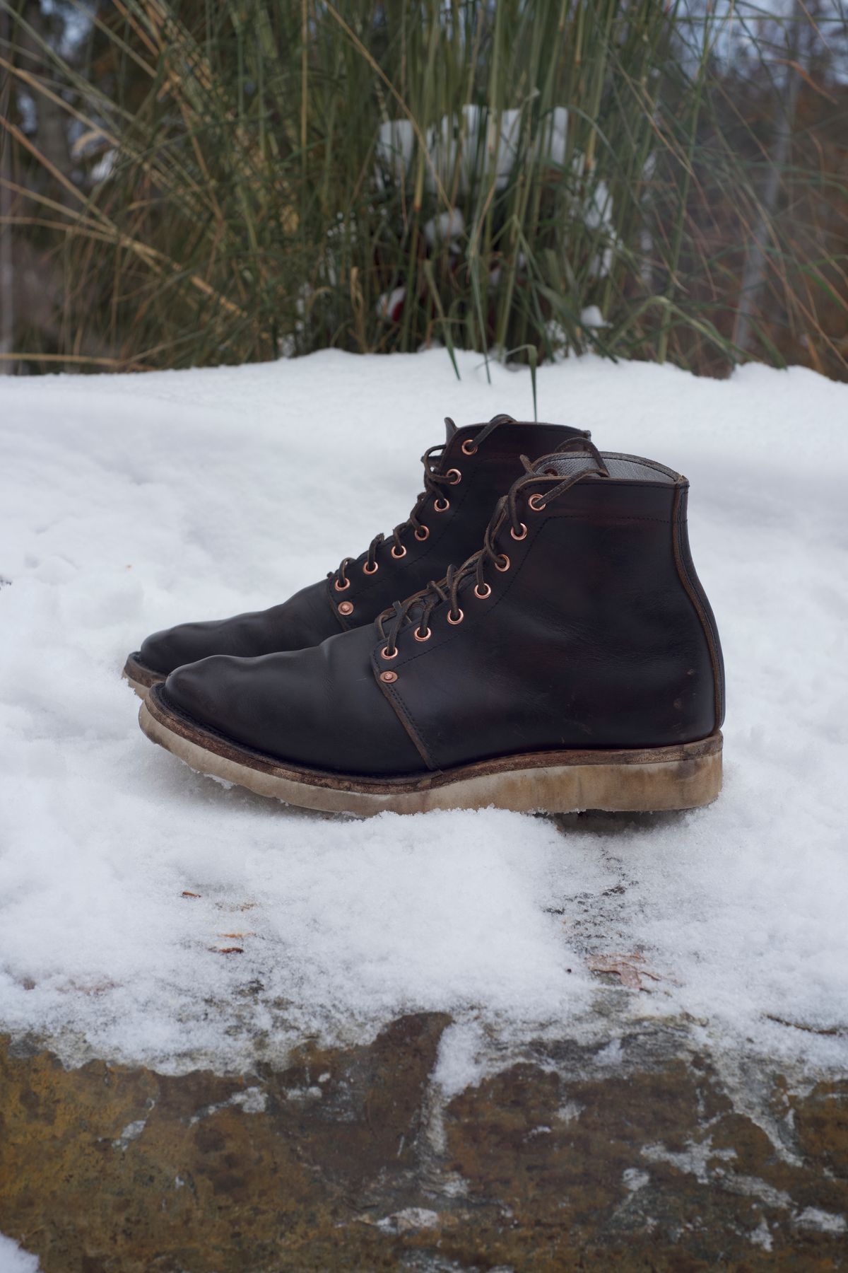 Photo by chukchuk on December 4, 2022 of the Endurance Leather Co. Unlisted Model in Horween Overdyed Chromexcel Horsehide.