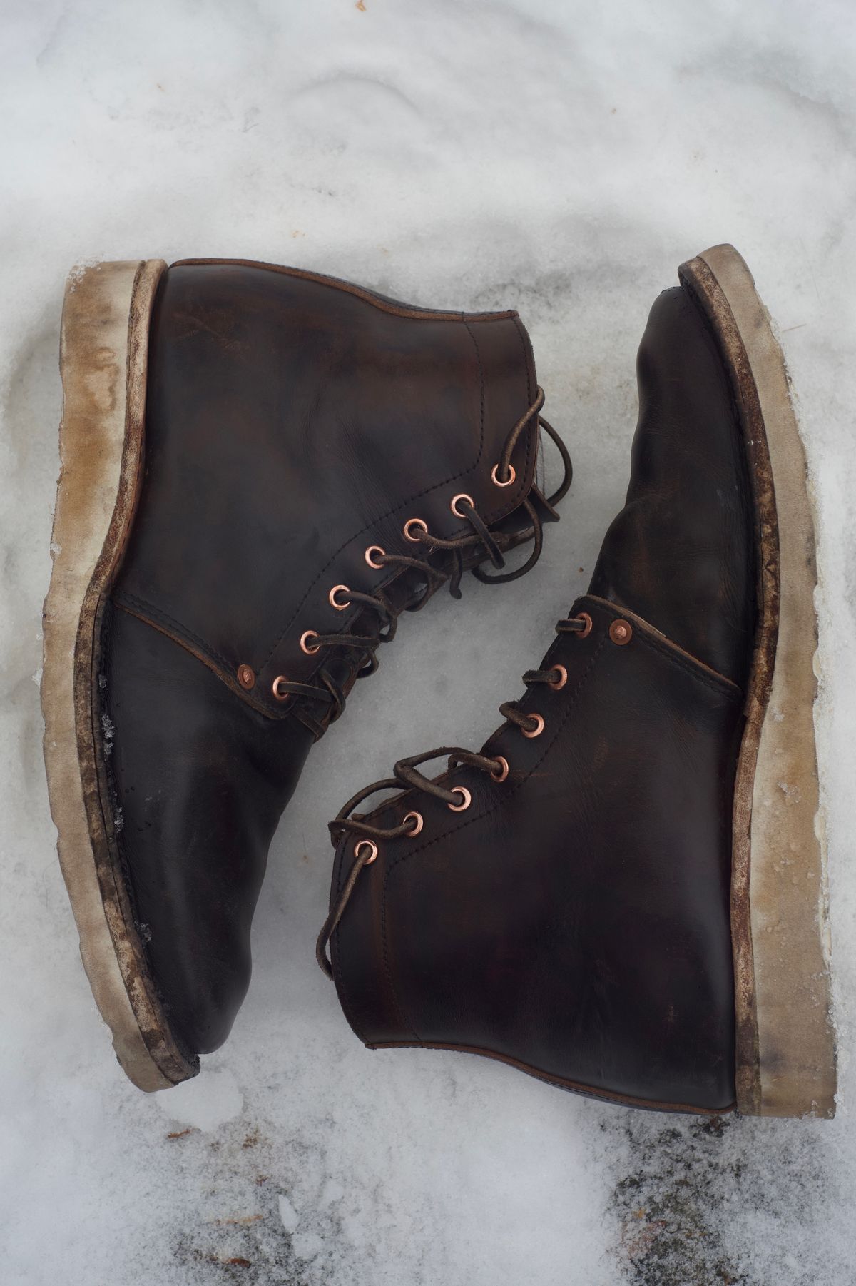 Photo by chukchuk on December 4, 2022 of the Endurance Leather Co. Unlisted Model in Horween Overdyed Chromexcel Horsehide.