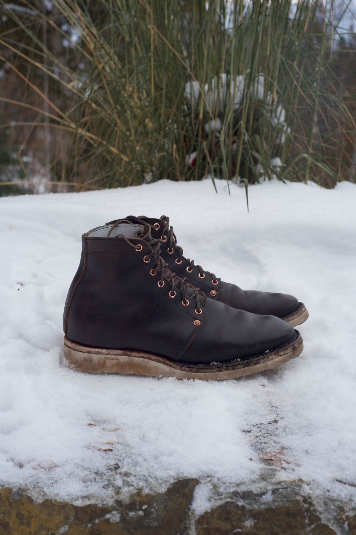 Photo by chukchuk on December 4, 2022 of the Endurance Leather Co. Unlisted Model in Horween Overdyed Chromexcel Horsehide.