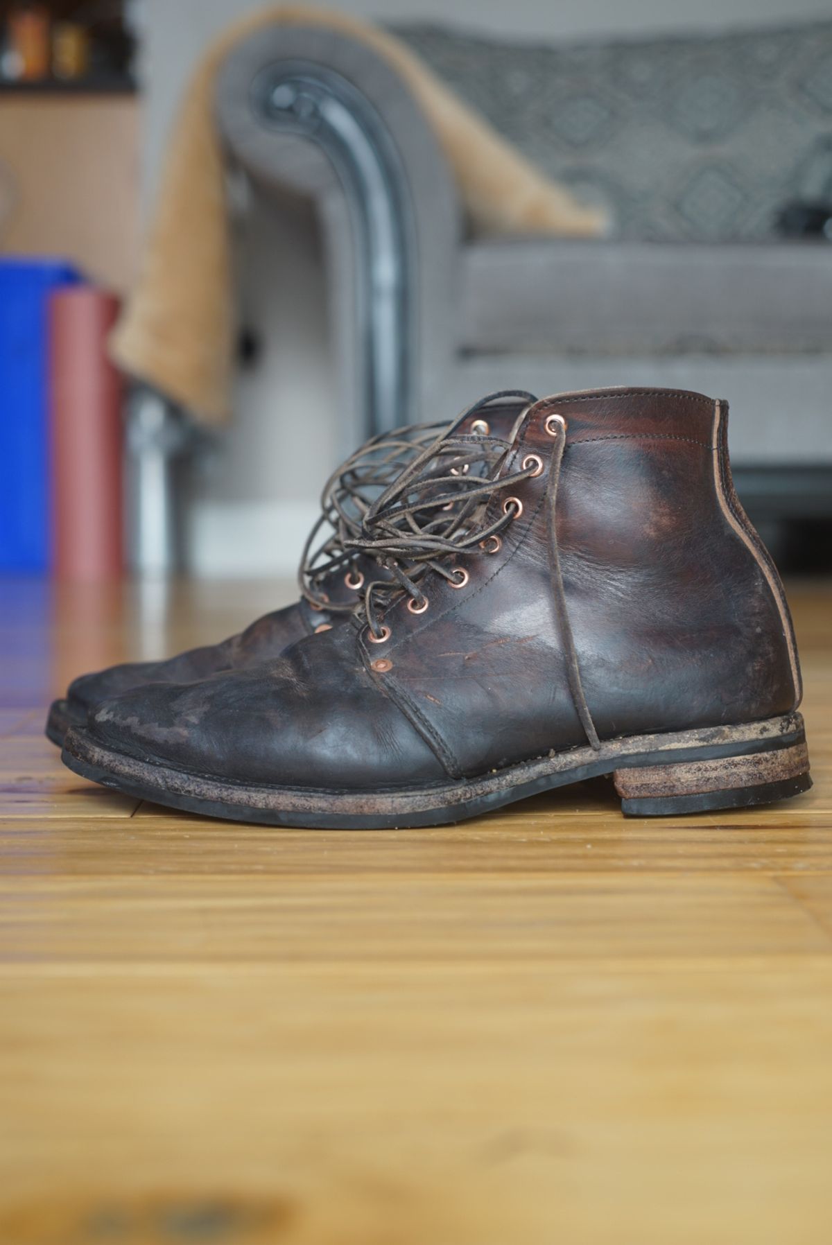 Photo by chukchuk on March 3, 2023 of the Endurance Leather Co. Unlisted Model in Horween Overdyed Chromexcel Horsehide.