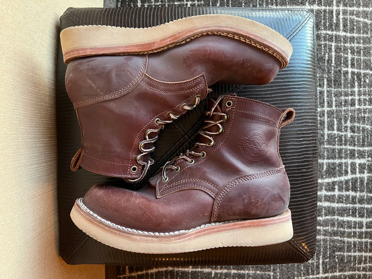 Photo by goblutes on April 4, 2024 of the Frank's Boots Rainier in Seidel Chocolate.