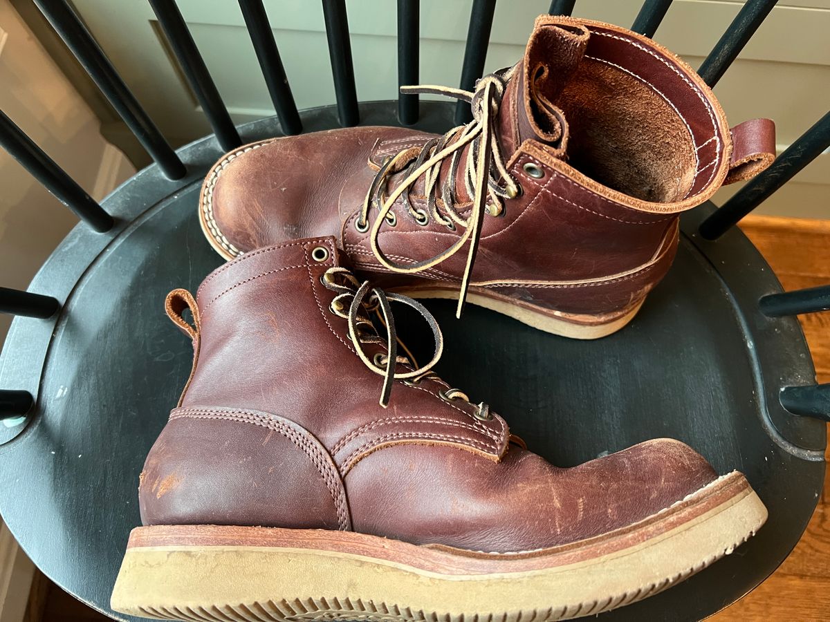 Photo by goblutes on December 16, 2024 of the Frank's Boots Rainier in Seidel Chocolate.