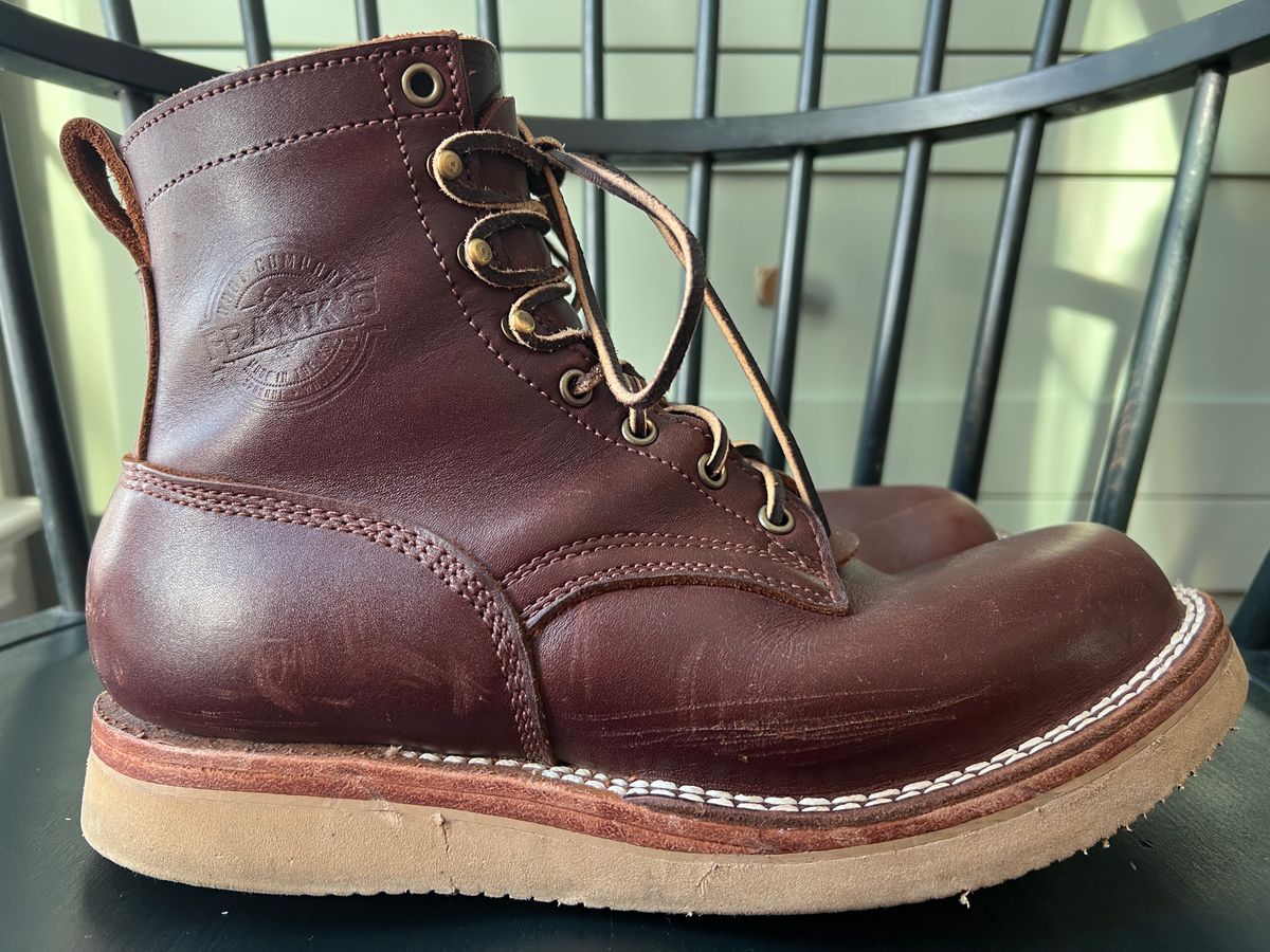 Photo by goblutes on January 11, 2025 of the Frank's Boots Rainier in Seidel Chocolate.