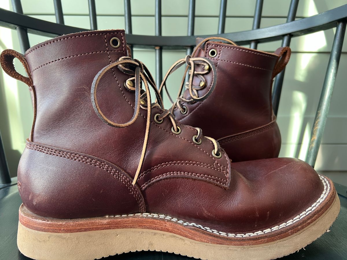 Photo by goblutes on January 11, 2025 of the Frank's Boots Rainier in Seidel Chocolate.