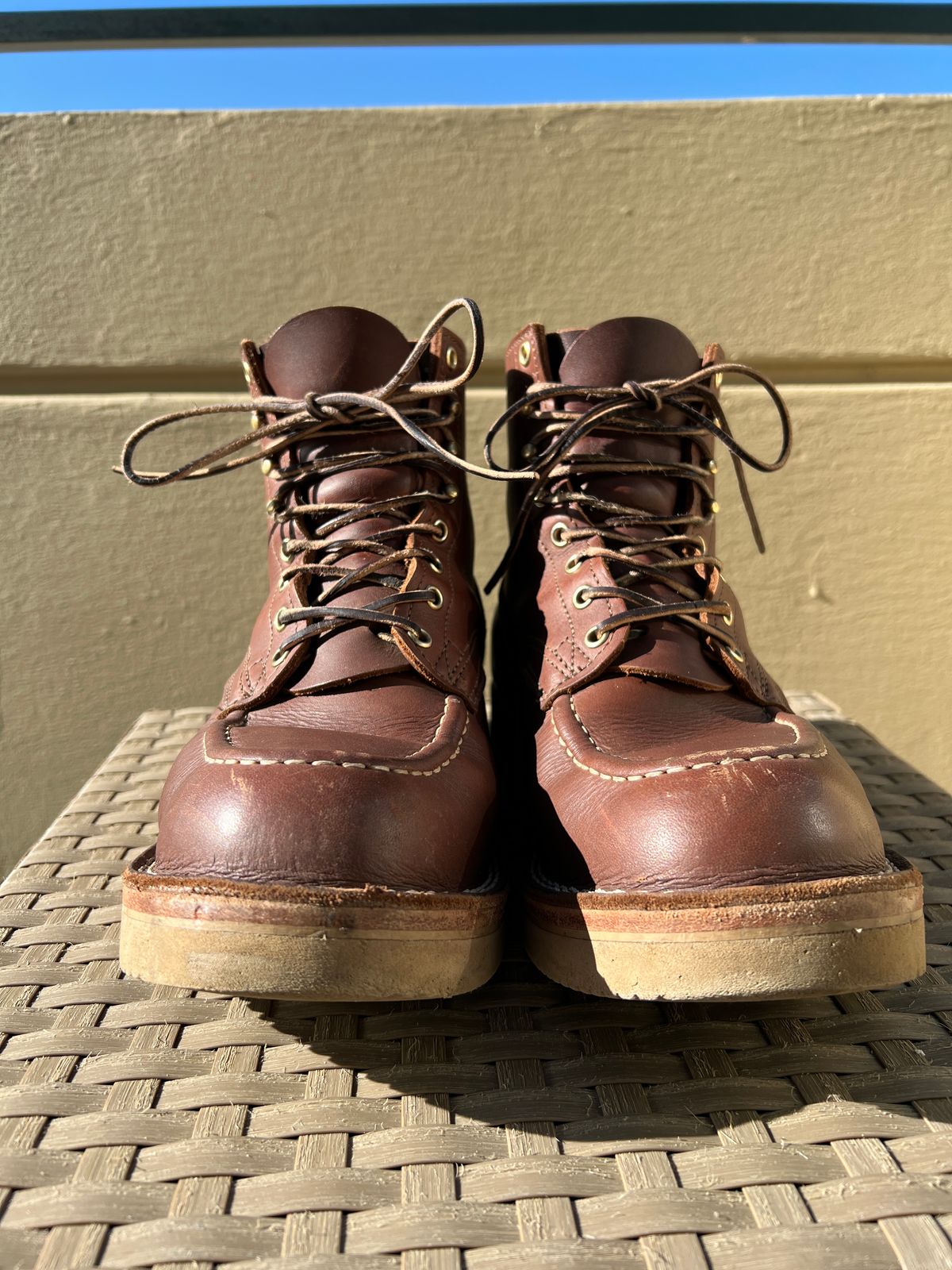 Photo by goblutes on December 30, 2024 of the Nicks Moc Toe in Seidel 1964 Brown.