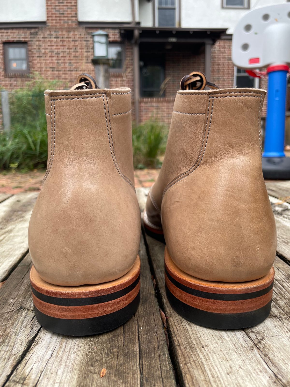 Photo by nareichert on October 4, 2023 of the Viberg Service Boot in Maryam Fango Horsebutt.