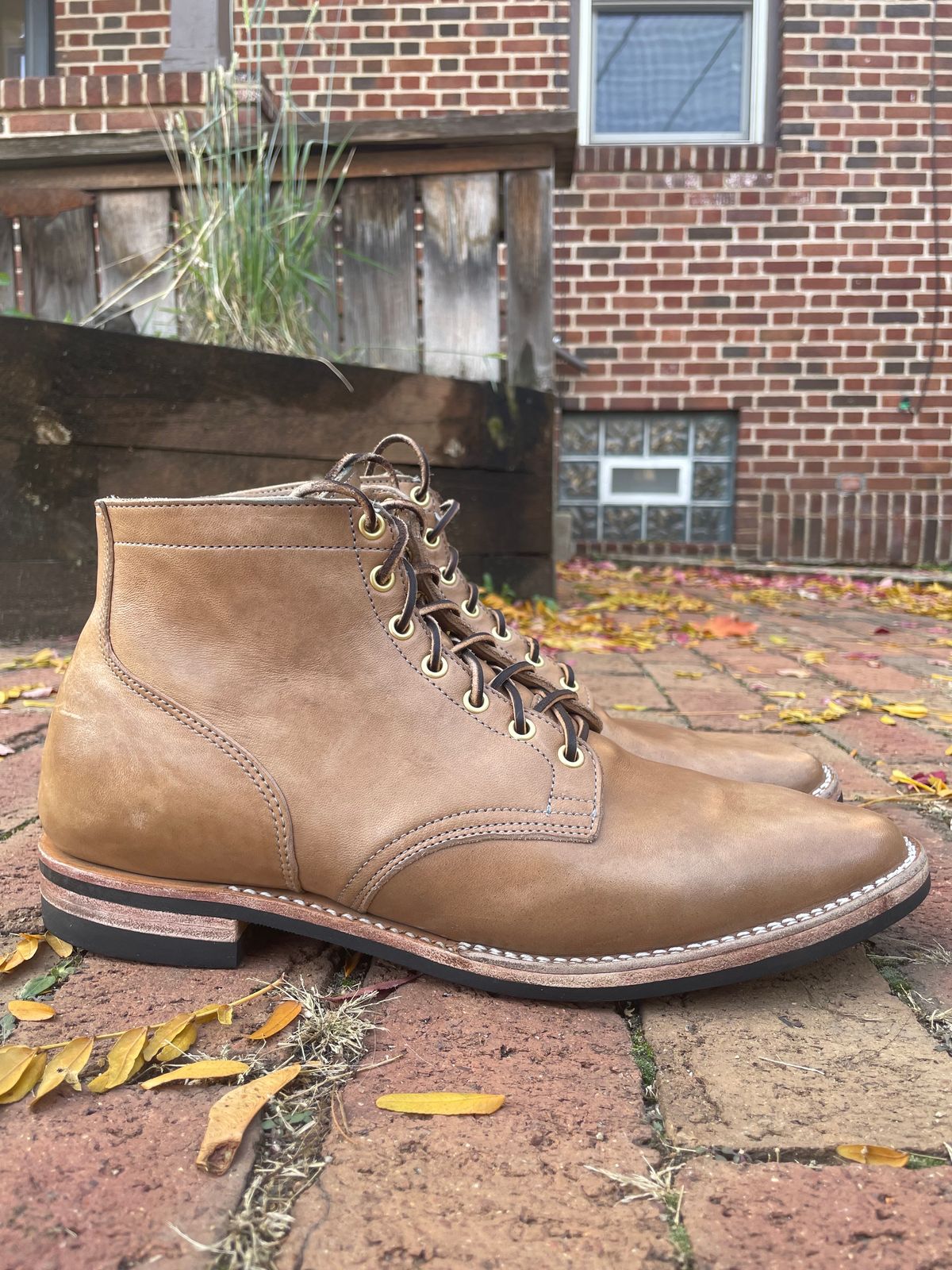 Photo by nareichert on November 3, 2023 of the Viberg Service Boot in Maryam Fango Horsebutt.