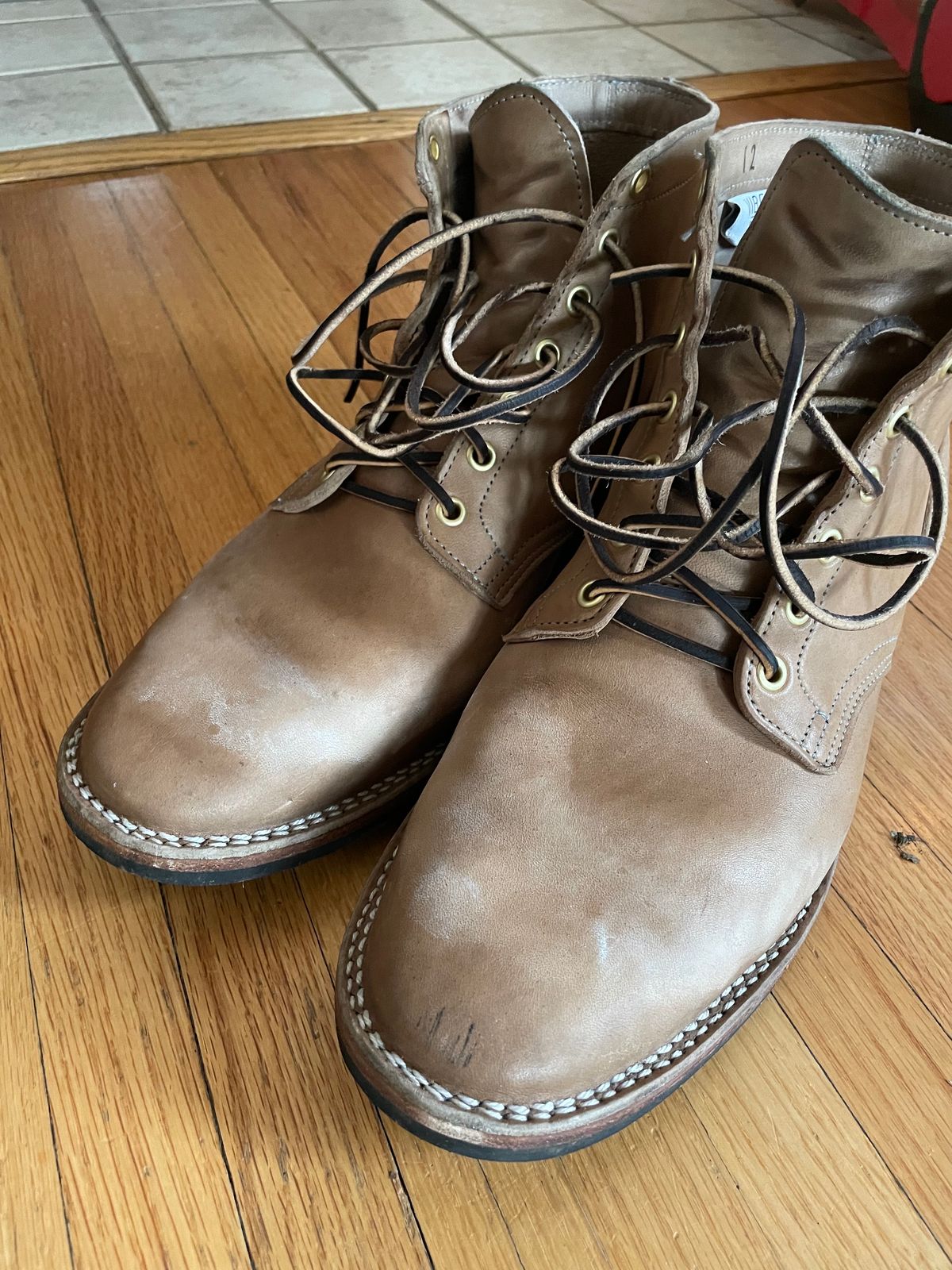 Photo by nareichert on November 3, 2023 of the Viberg Service Boot in Maryam Fango Horsebutt.