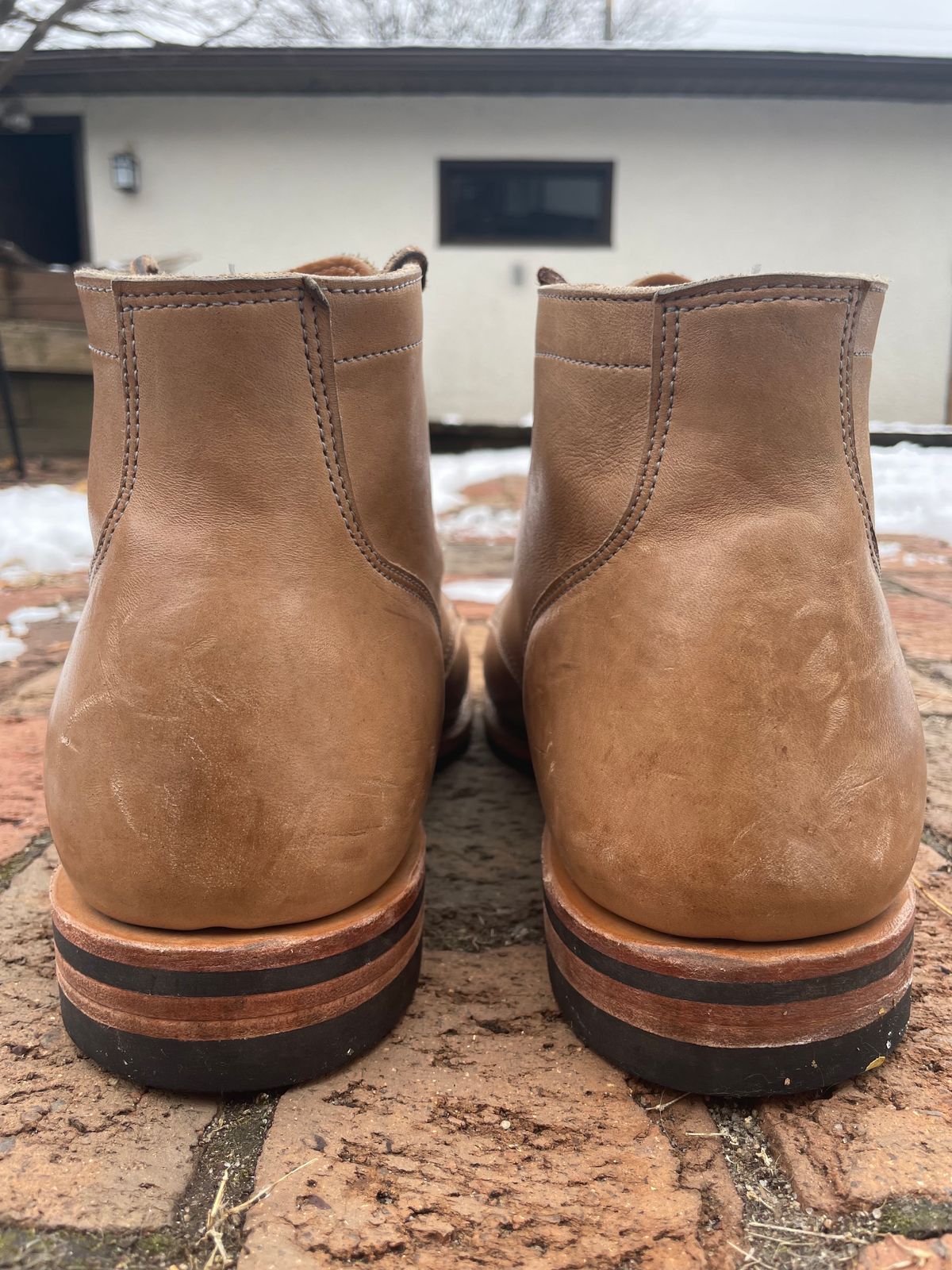 Photo by nareichert on December 6, 2023 of the Viberg Service Boot in Maryam Fango Horsebutt.