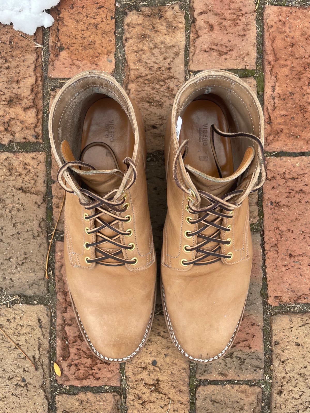 Photo by nareichert on December 6, 2023 of the Viberg Service Boot in Maryam Fango Horsebutt.