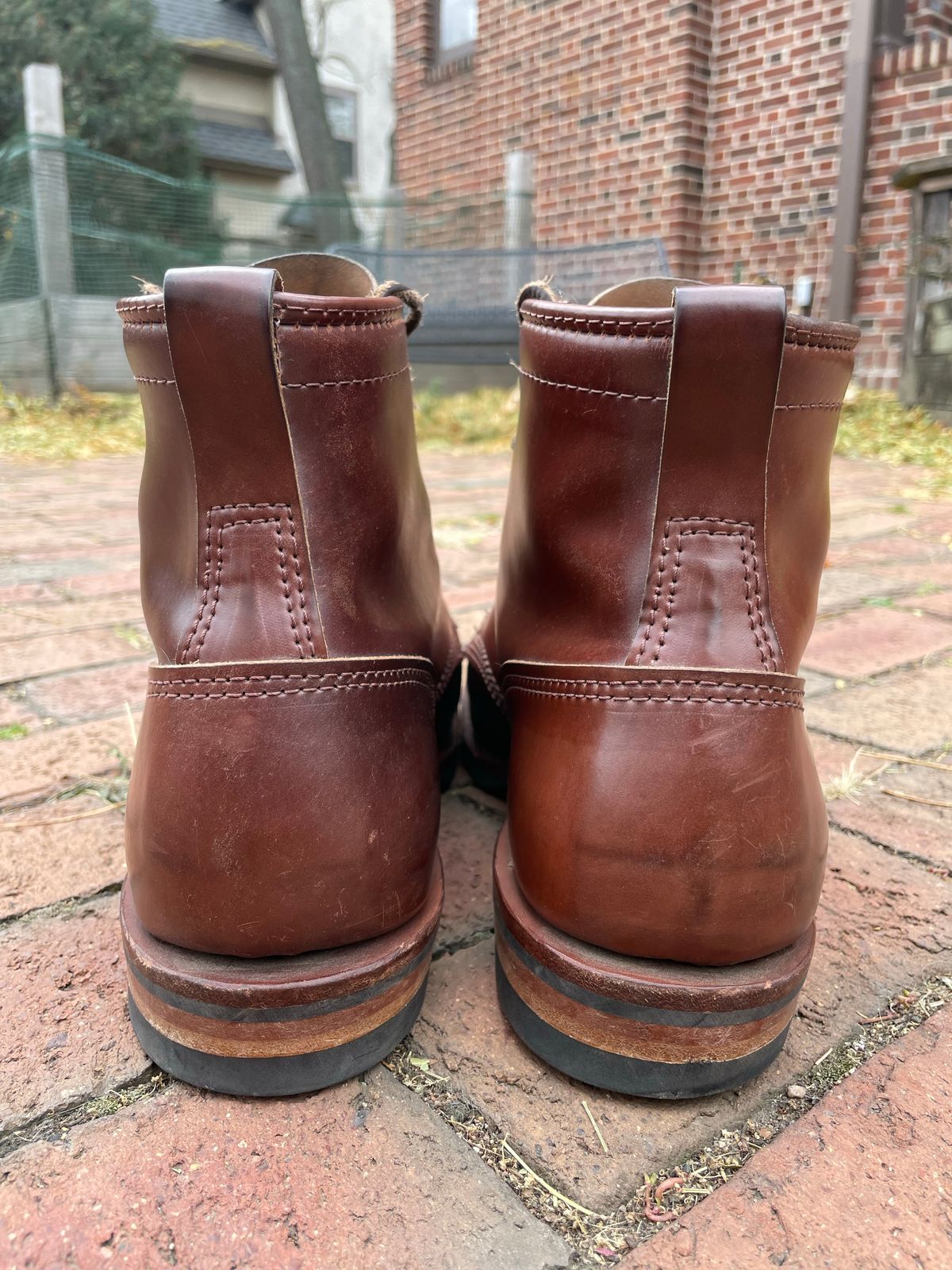 Photo by nareichert on November 3, 2022 of the Wesco Hendrik in Horween Color 4 Shell Cordovan.