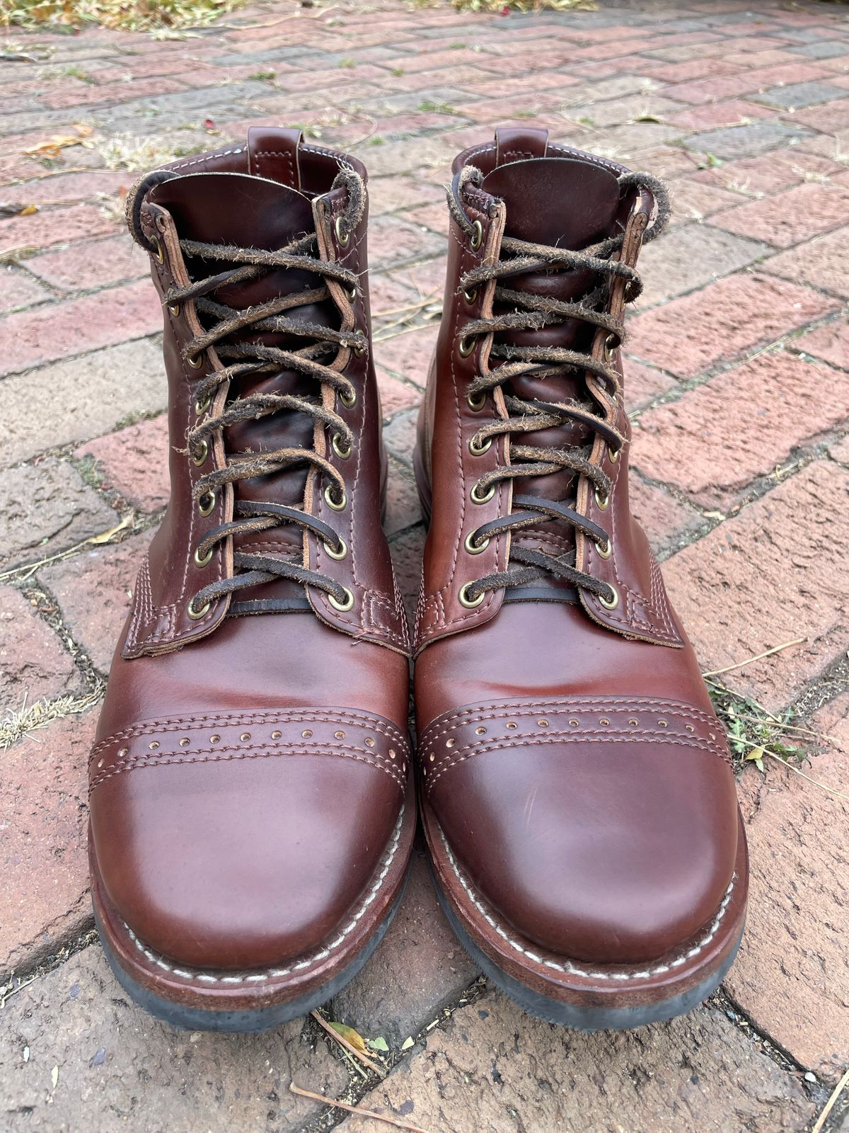 Photo by nareichert on November 3, 2022 of the Wesco Hendrik in Horween Color 4 Shell Cordovan.