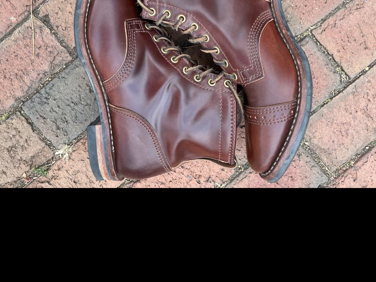 Photo by nareichert on November 3, 2022 of the Wesco Hendrik in Horween Color 4 Shell Cordovan.