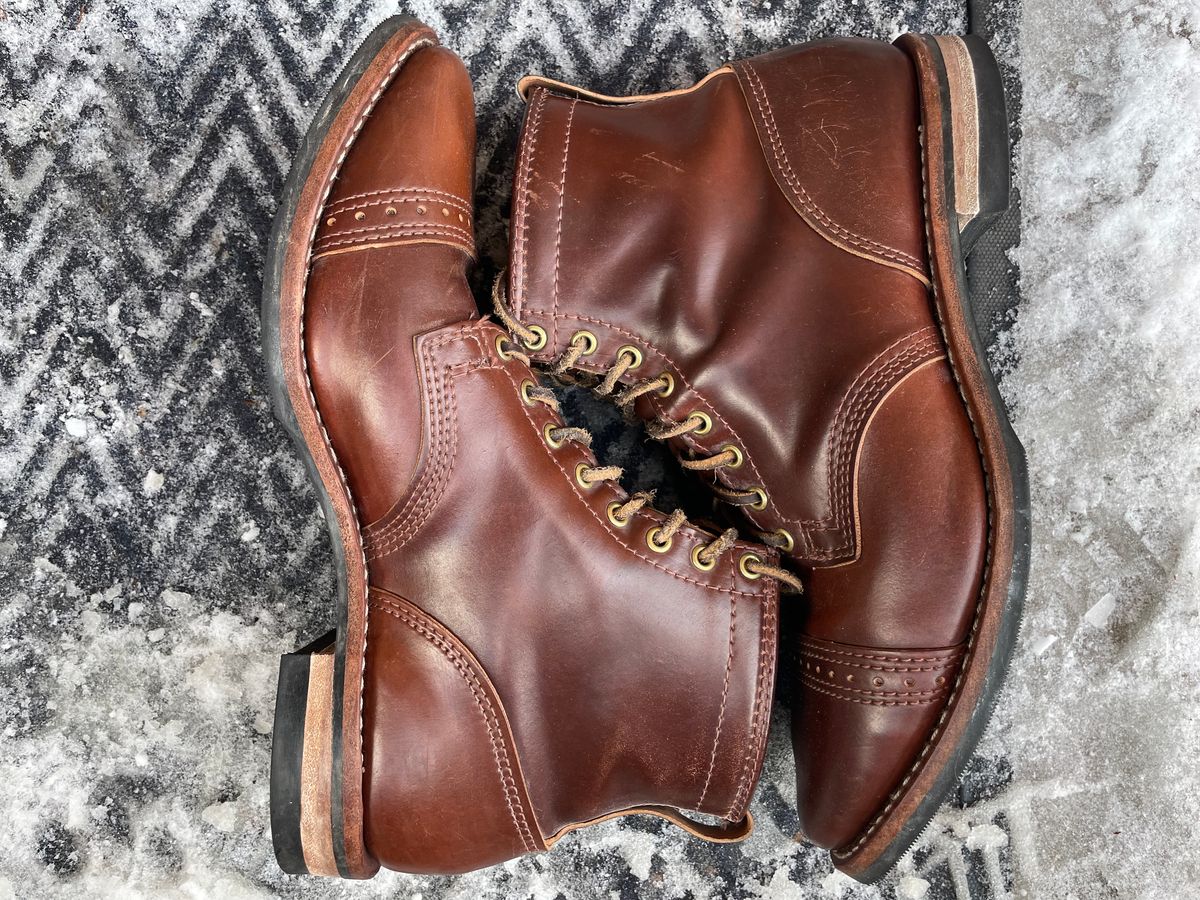 Photo by nareichert on January 5, 2023 of the Wesco Hendrik in Horween Color 4 Shell Cordovan.