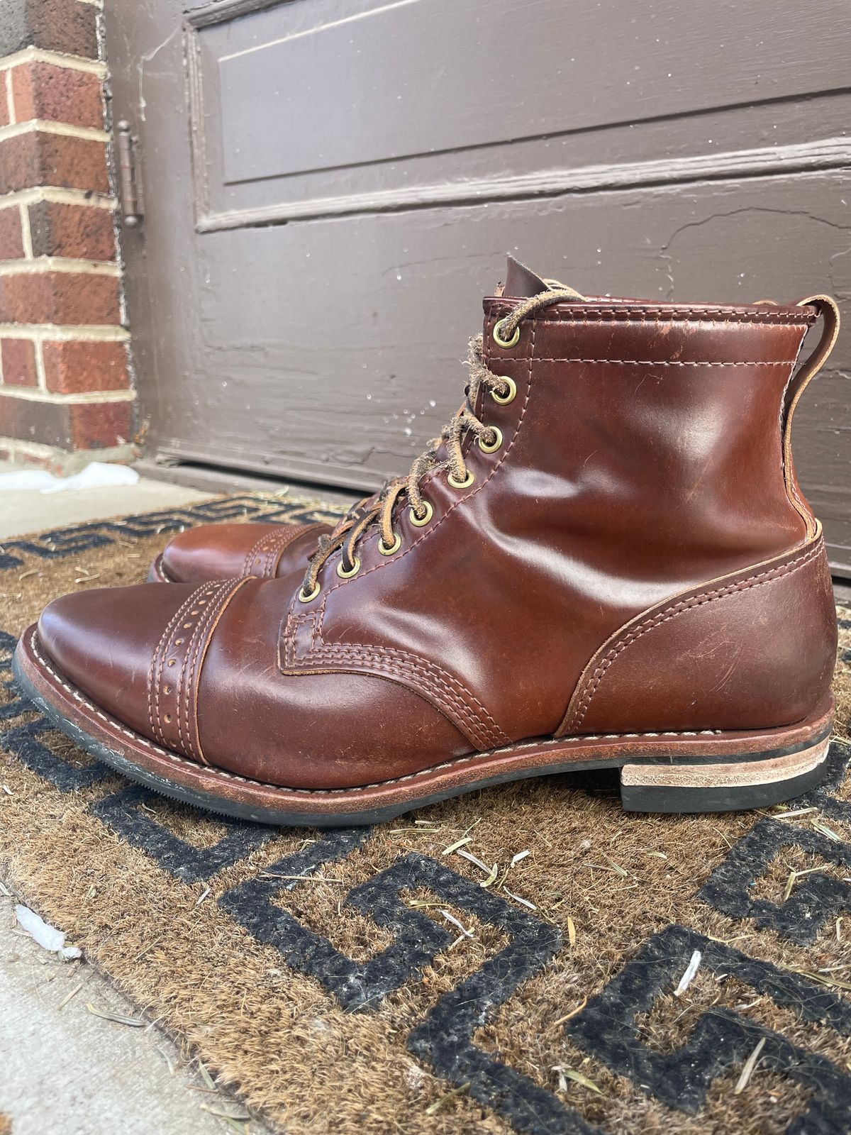 Photo by nareichert on February 2, 2023 of the Wesco Hendrik in Horween Color 4 Shell Cordovan.