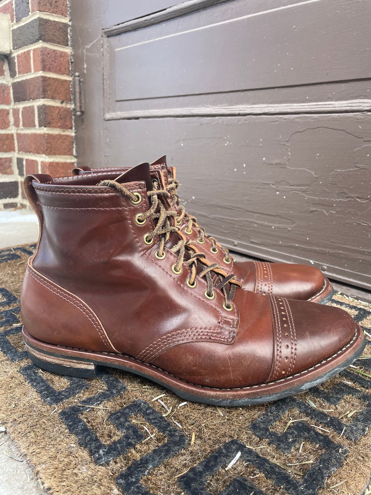 Photo by nareichert on February 2, 2023 of the Wesco Hendrik in Horween Color 4 Shell Cordovan.