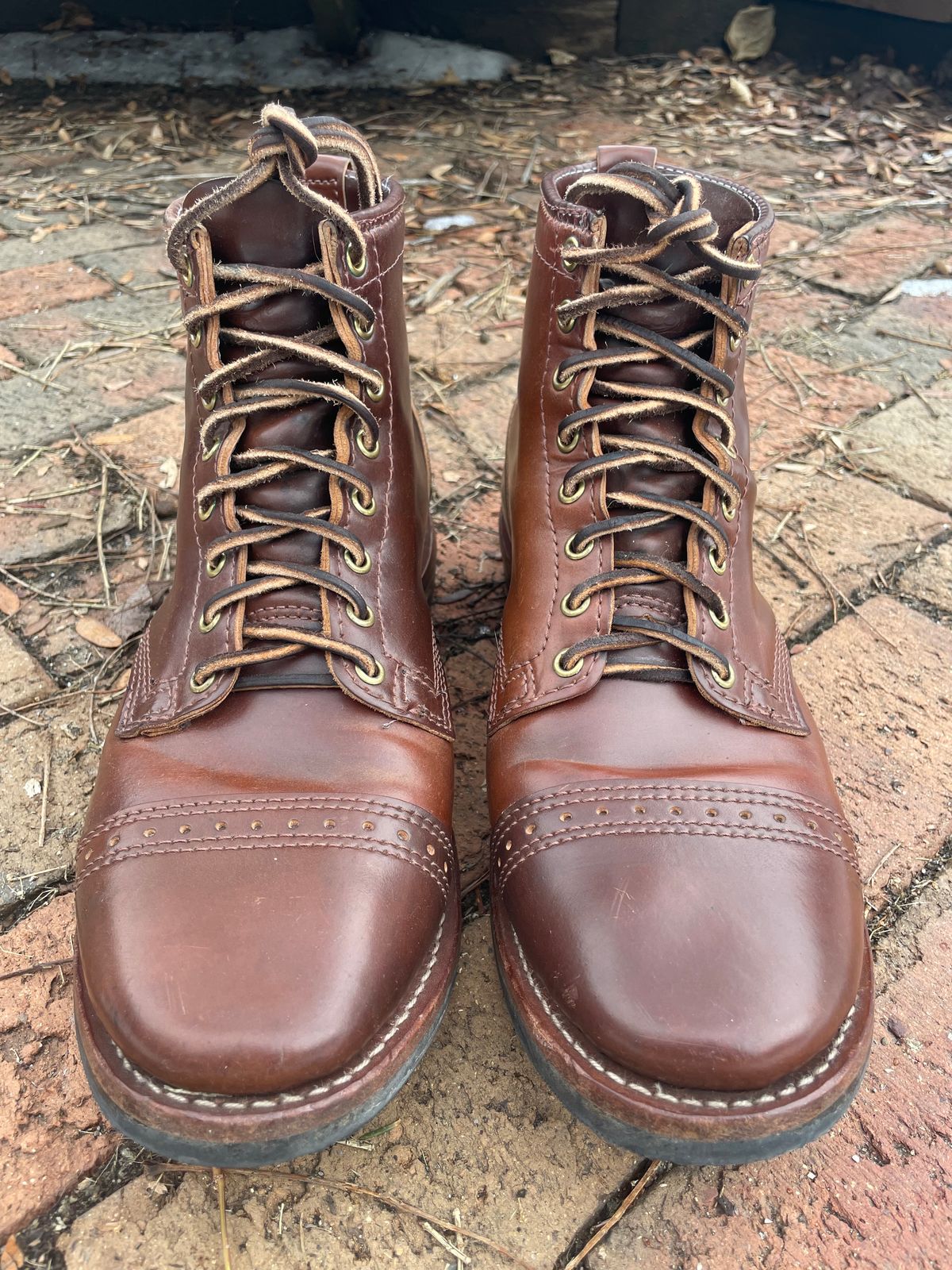 Photo by nareichert on April 4, 2023 of the Wesco Hendrik in Horween Color 4 Shell Cordovan.