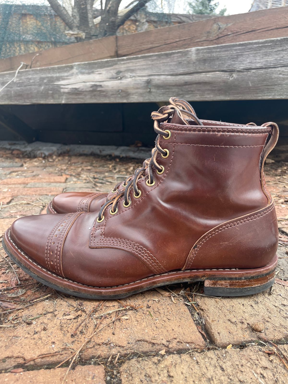 Photo by nareichert on April 4, 2023 of the Wesco Hendrik in Horween Color 4 Shell Cordovan.