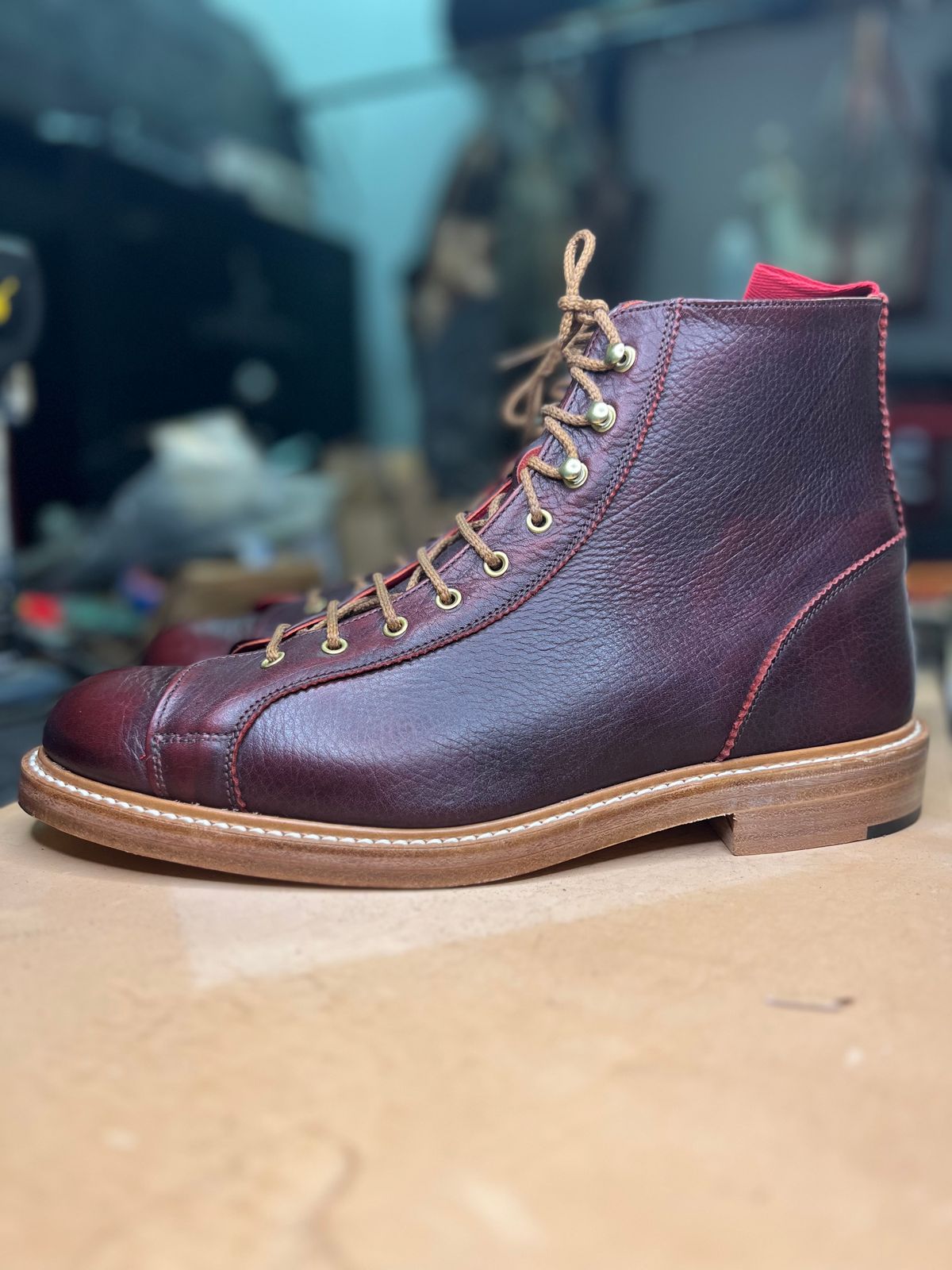 Photo by hai.kobl on November 1, 2022 of the Tricker's Ethan Monkey Boot in C.F. Stead Sign Classic Kudu.