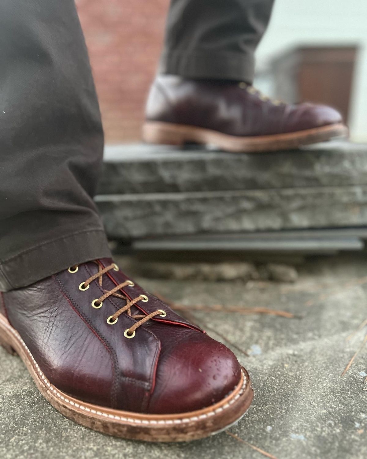Photo by hai.kobl on November 3, 2022 of the Tricker's Ethan Monkey Boot in C.F. Stead Sign Classic Kudu.