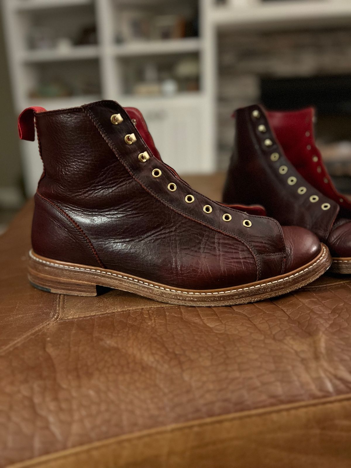 Photo by hai.kobl on November 6, 2022 of the Tricker's Ethan Monkey Boot in C.F. Stead Sign Classic Kudu.