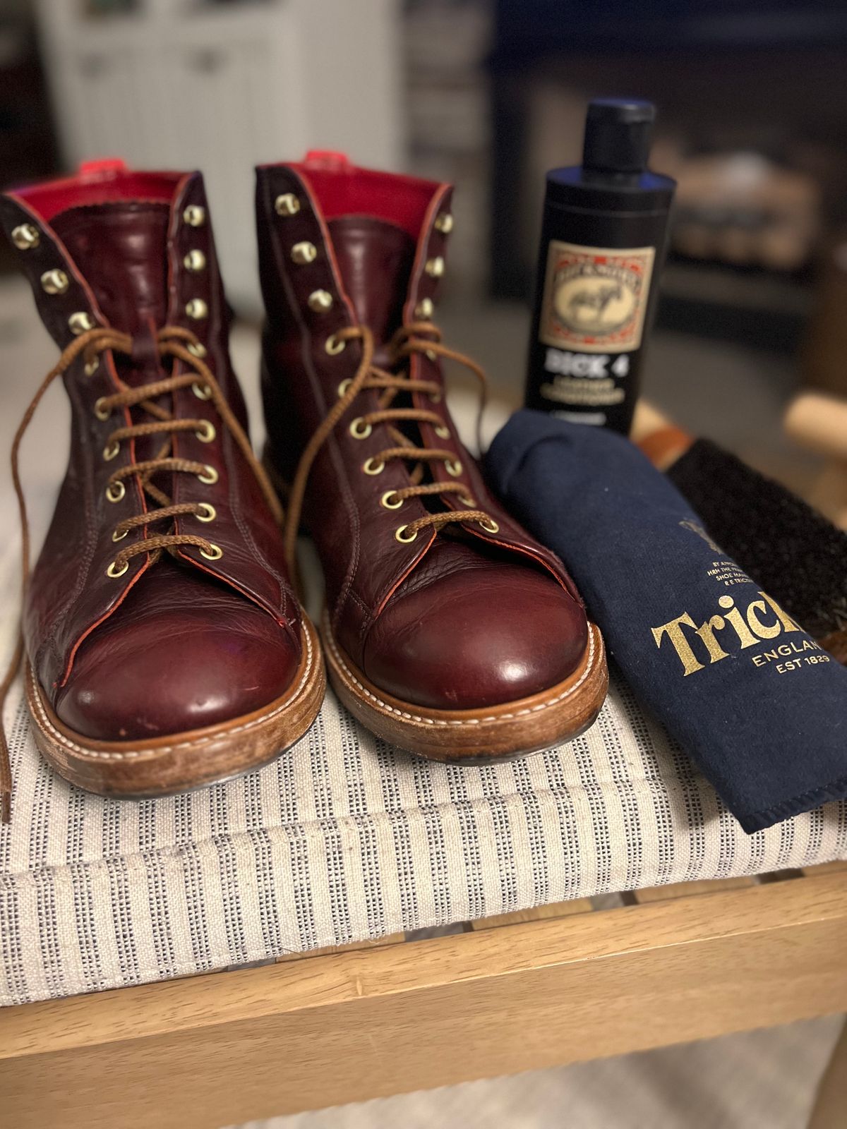 Photo by hai.kobl on November 15, 2022 of the Tricker's Ethan Monkey Boot in C.F. Stead Sign Classic Kudu.