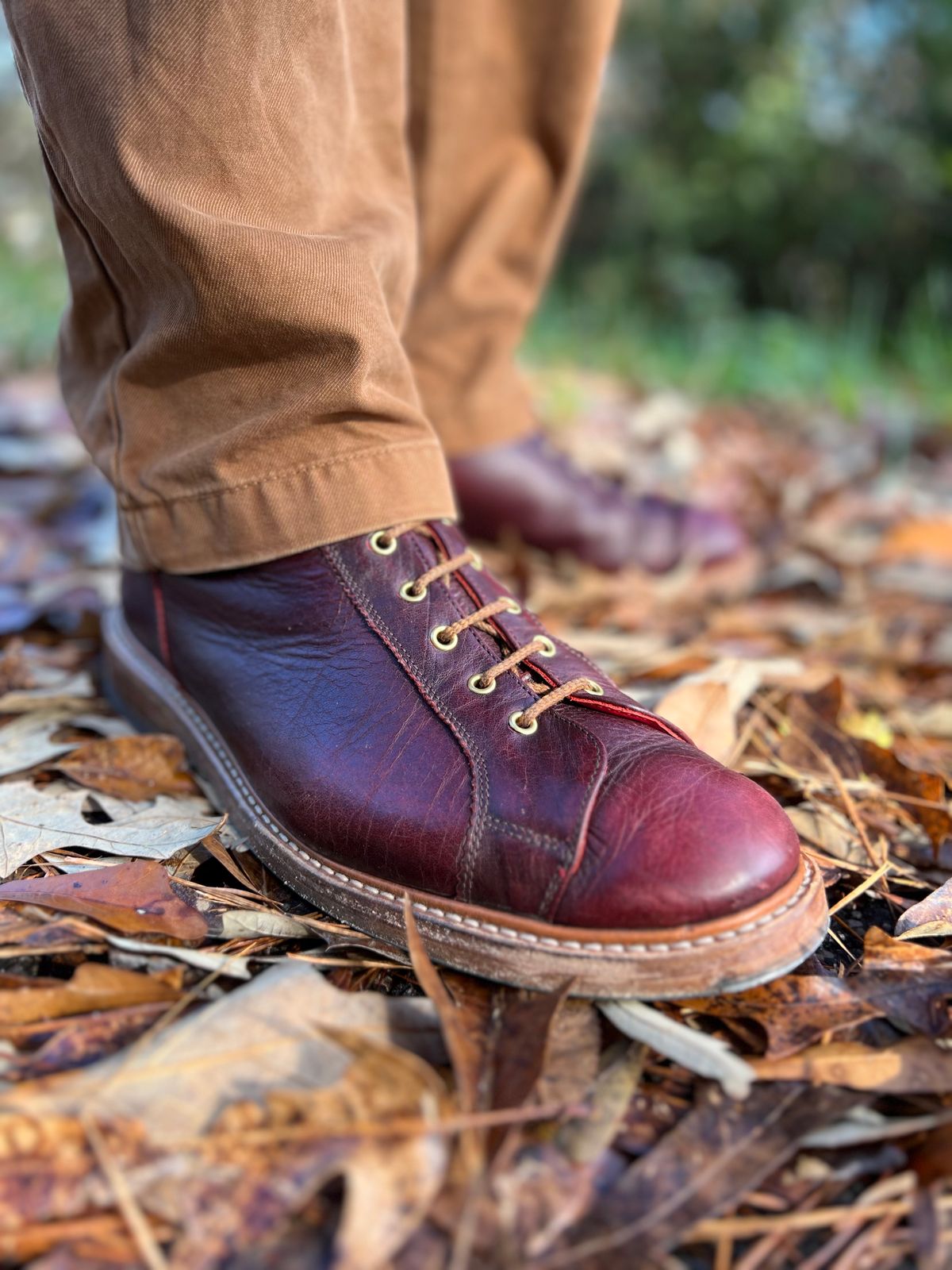 Photo by hai.kobl on November 16, 2022 of the Tricker's Ethan Monkey Boot in C.F. Stead Sign Classic Kudu.
