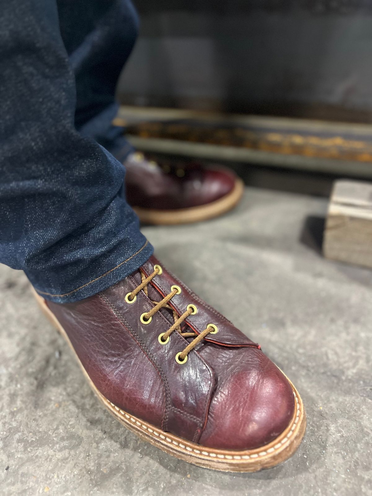 Photo by hai.kobl on November 17, 2022 of the Tricker's Ethan Monkey Boot in C.F. Stead Sign Classic Kudu.