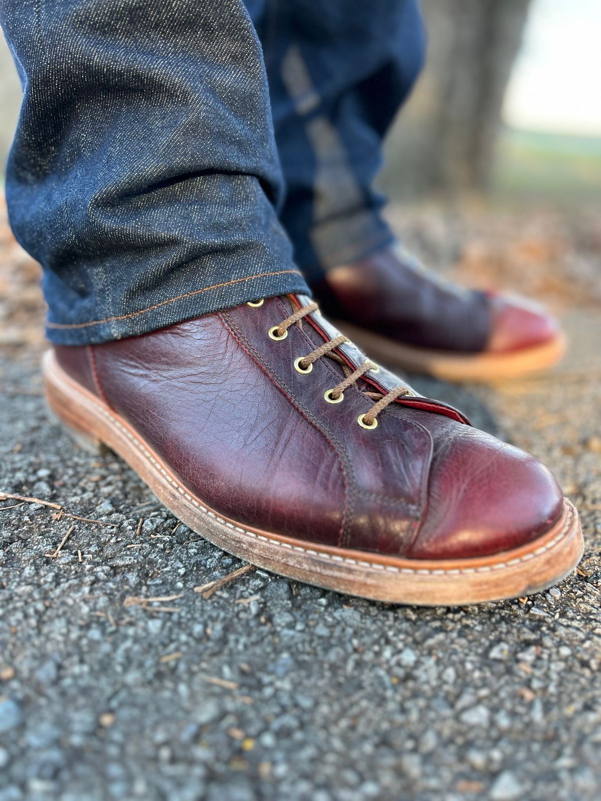 Photo by hai.kobl on November 17, 2022 of the Tricker's Ethan Monkey Boot in C.F. Stead Sign Classic Kudu.