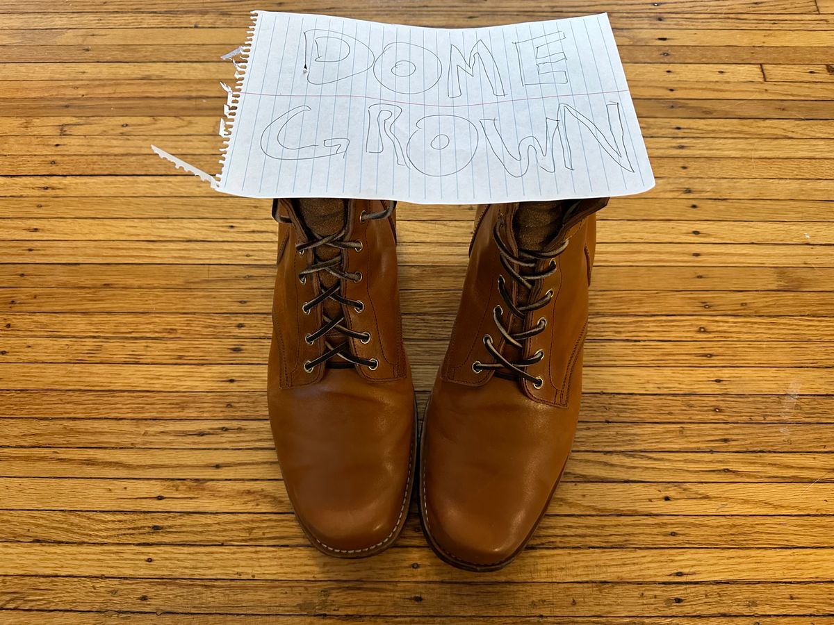 Photo by HaargusMcFargus on November 3, 2023 of the Sherman Boot Works Glanton in Maryam Natural TPR Horsebutt.