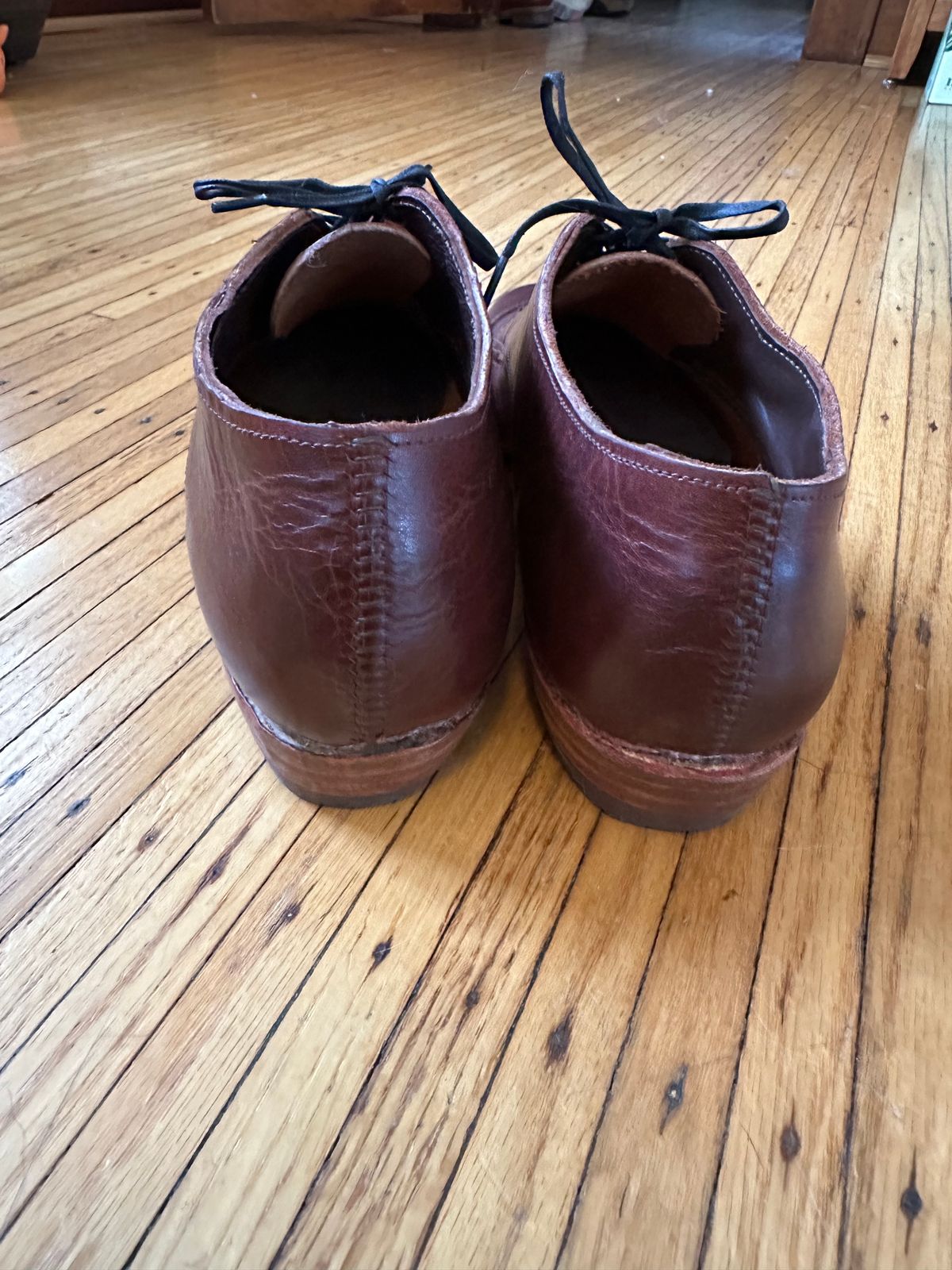 Photo by HaargusMcFargus on October 1, 2024 of the Harrison Elliott Footwear Custom Model in Acadia Leather - America - Red.