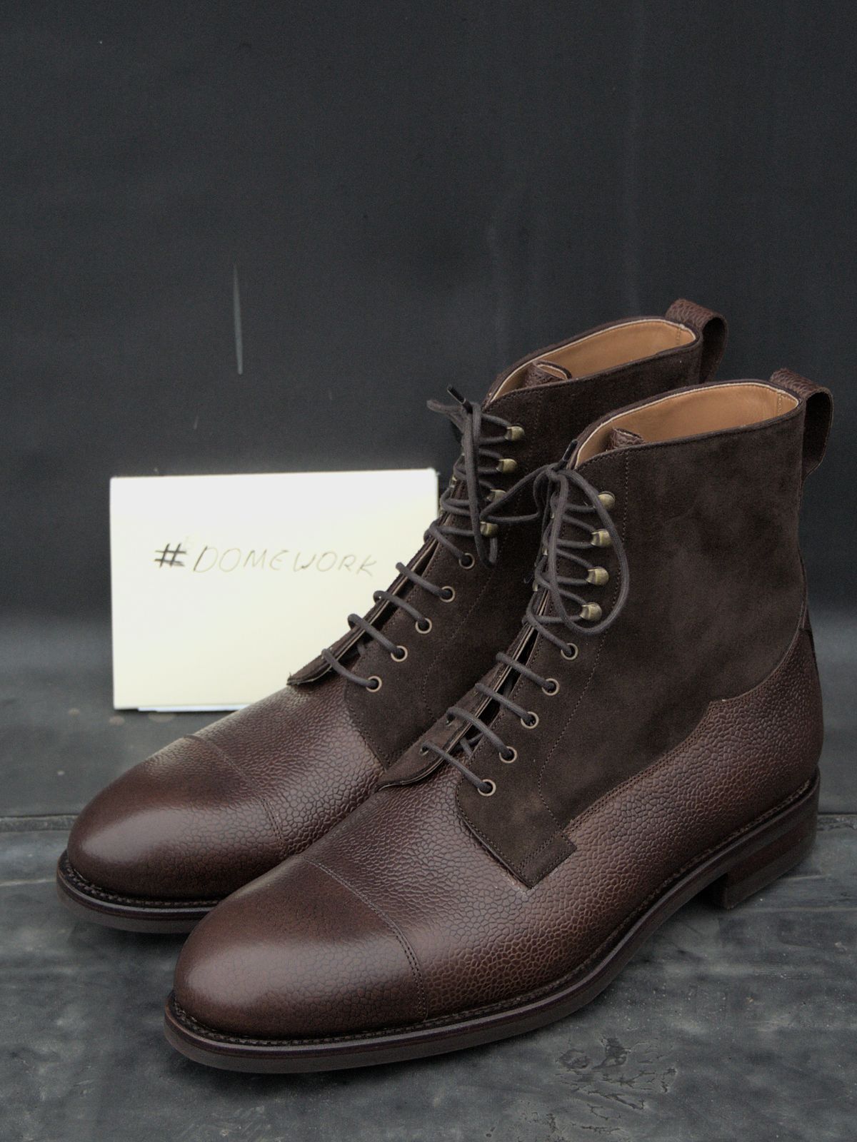 Photo by lucidpivot on October 1, 2022 of the Carmina Work Boots 80791 in Du Puy Brown Country Calf.
