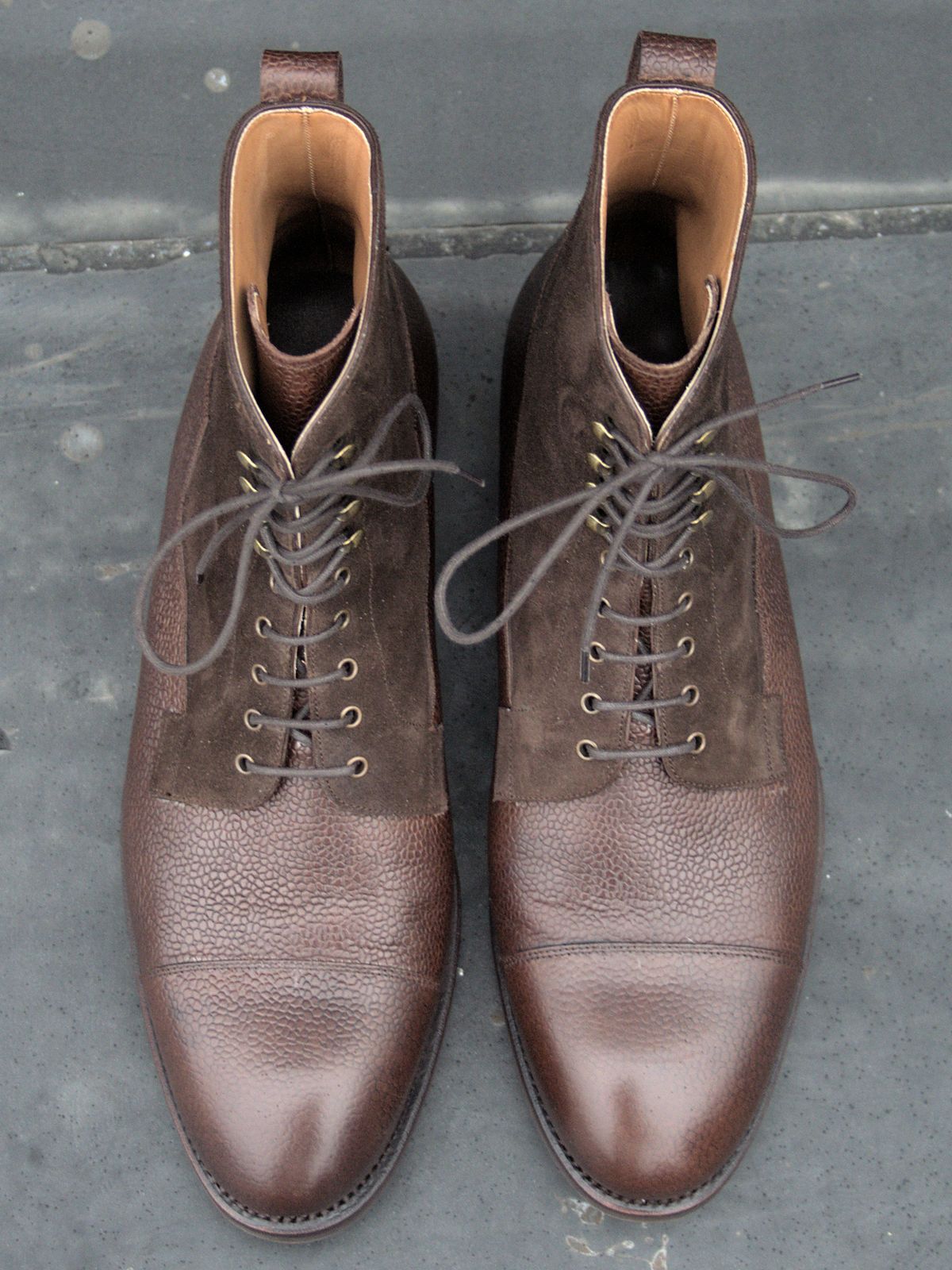 Photo by lucidpivot on October 1, 2022 of the Carmina Work Boots 80791 in Du Puy Brown Country Calf.
