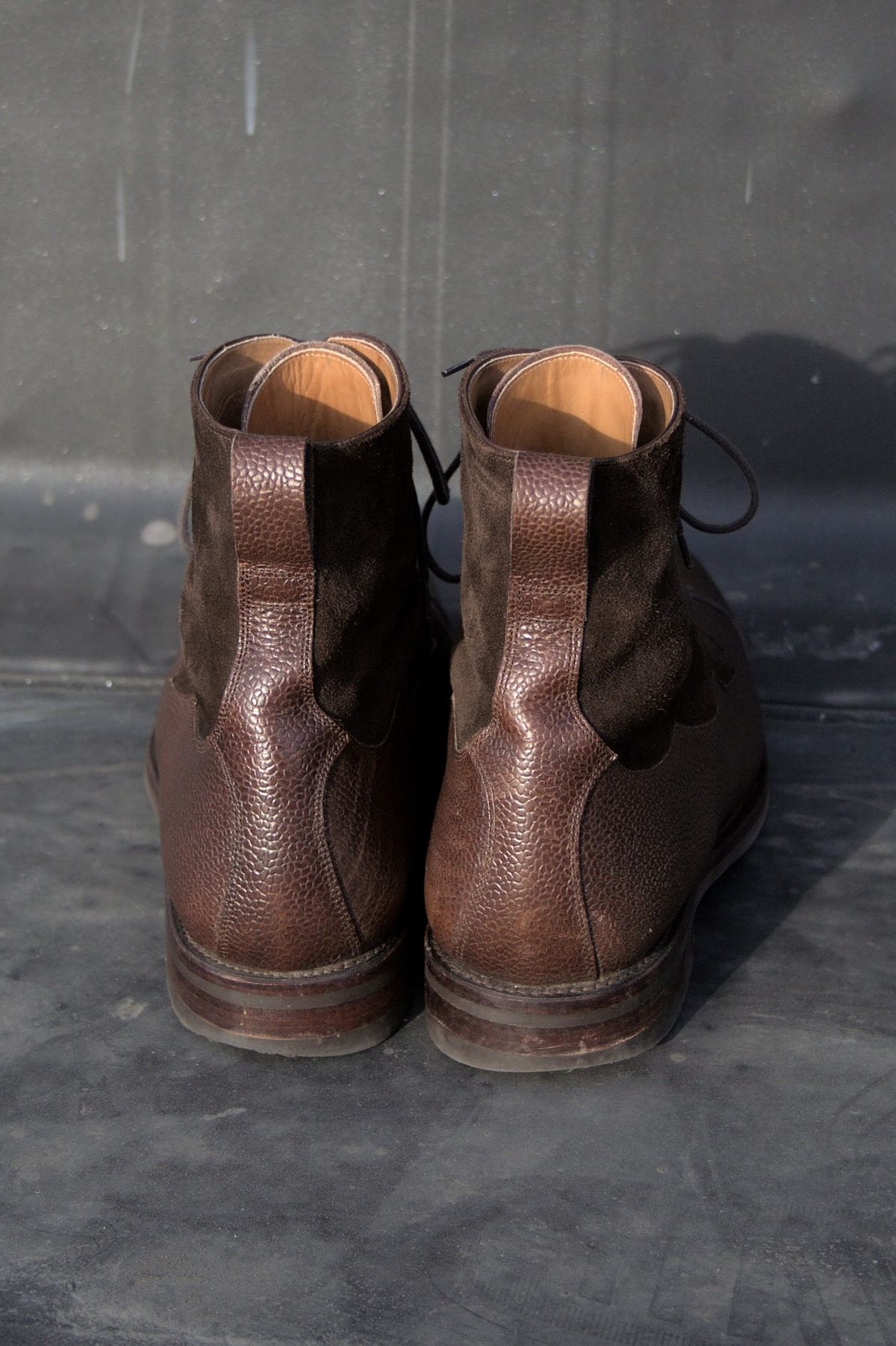 Photo by lucidpivot on December 4, 2022 of the Carmina Work Boots 80791 in Du Puy Brown Country Calf.